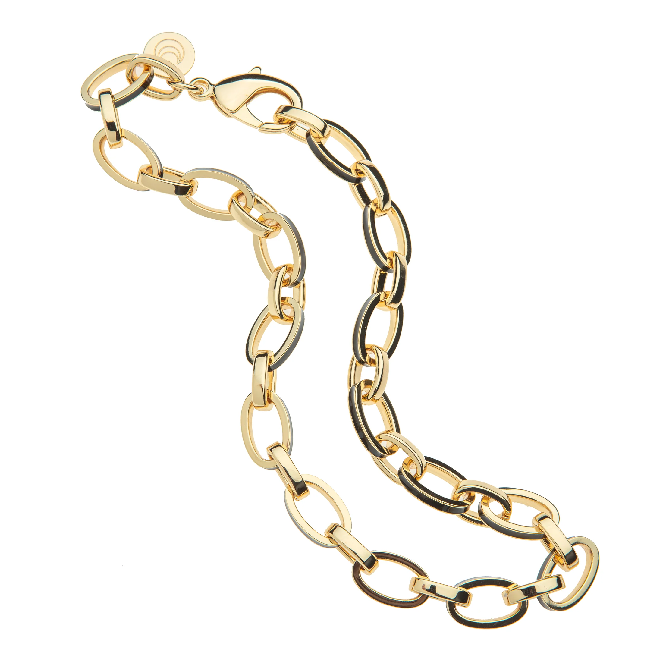 Long and Short of it Chunky Chain in Black Enamel - Image 3