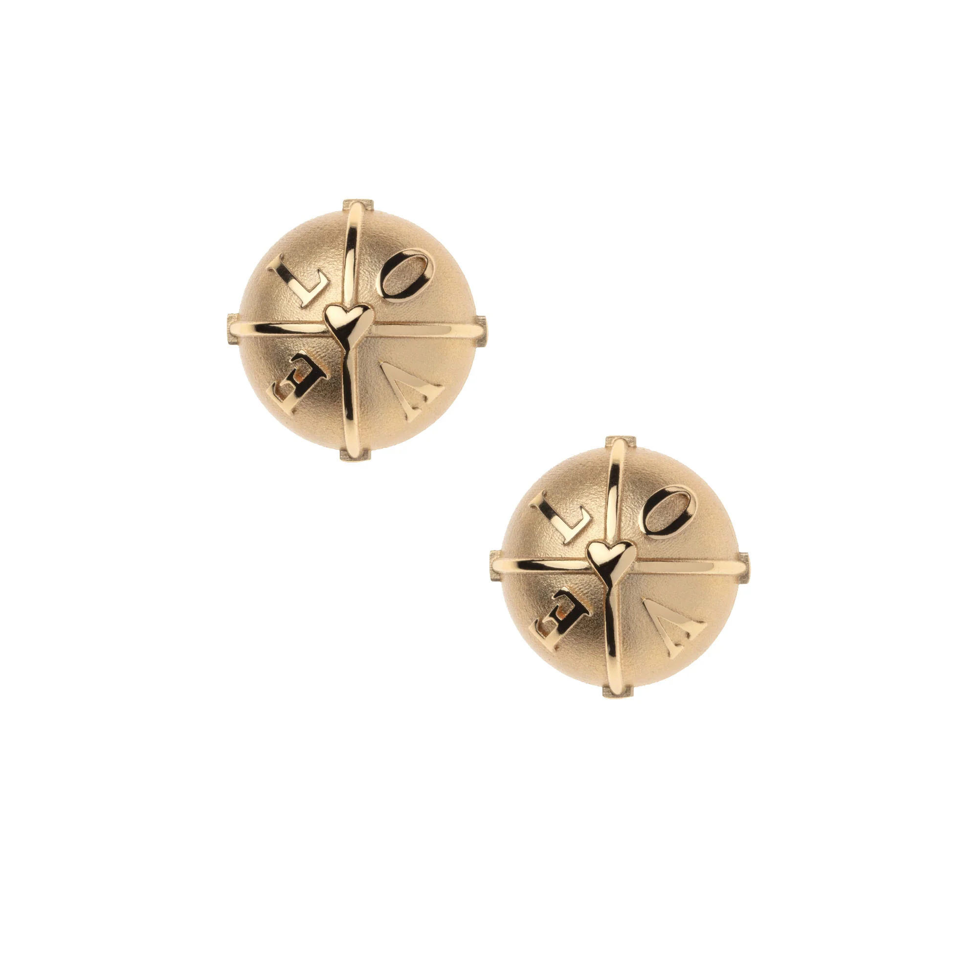 LOVE Button Earrings