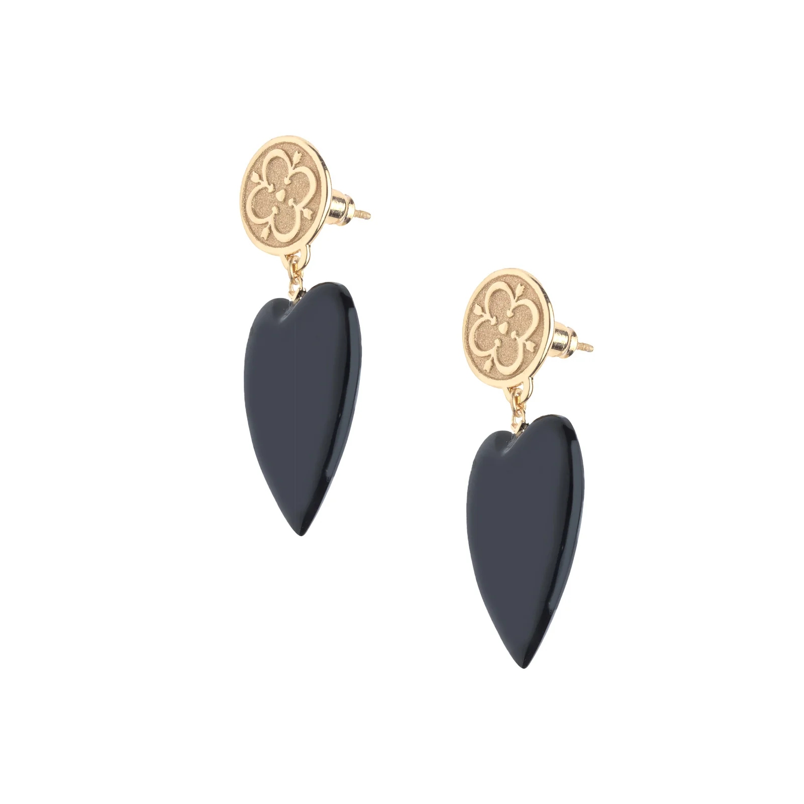LOVE Carry Your Heart Earrings in Black Agate - Image 3