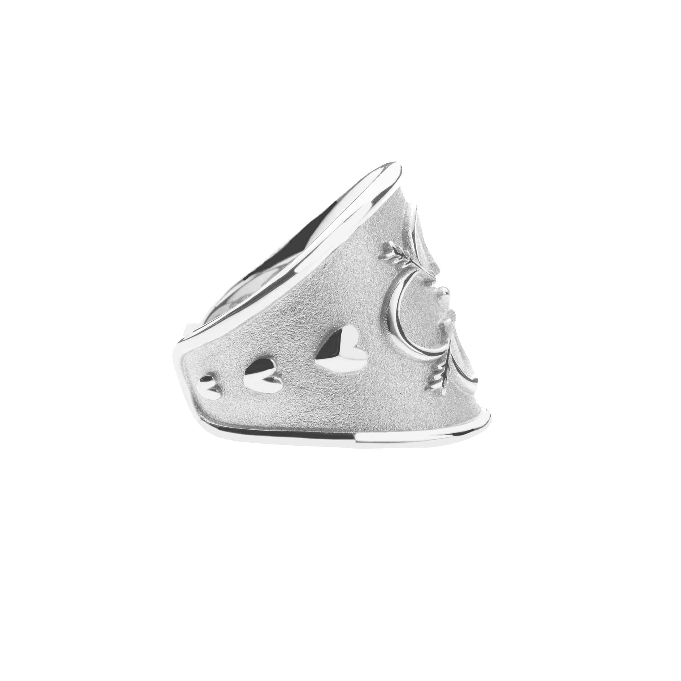 LOVE Cigar Band Ring in Silver - Image 3