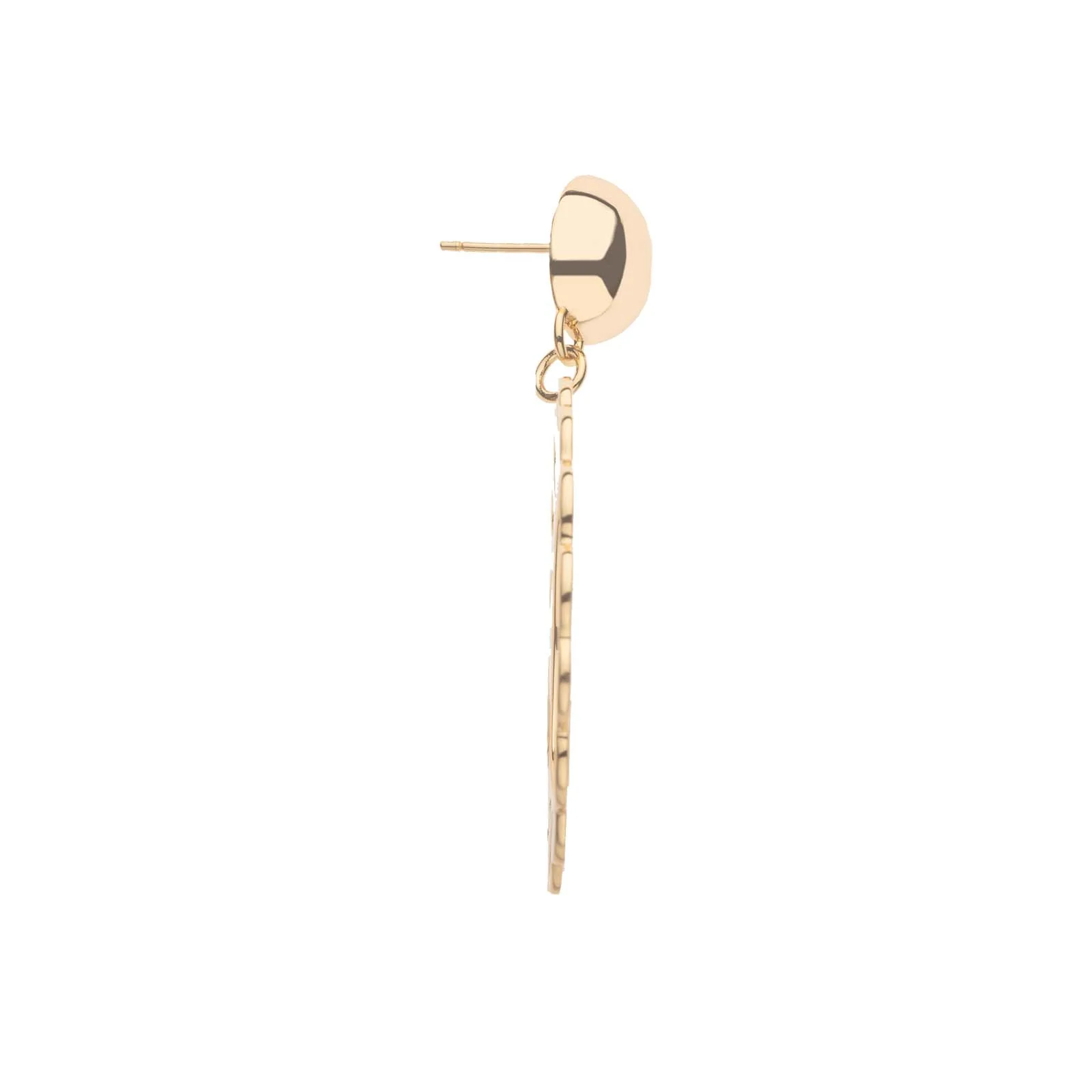 LOVE Cutout Disk Earrings - Image 4