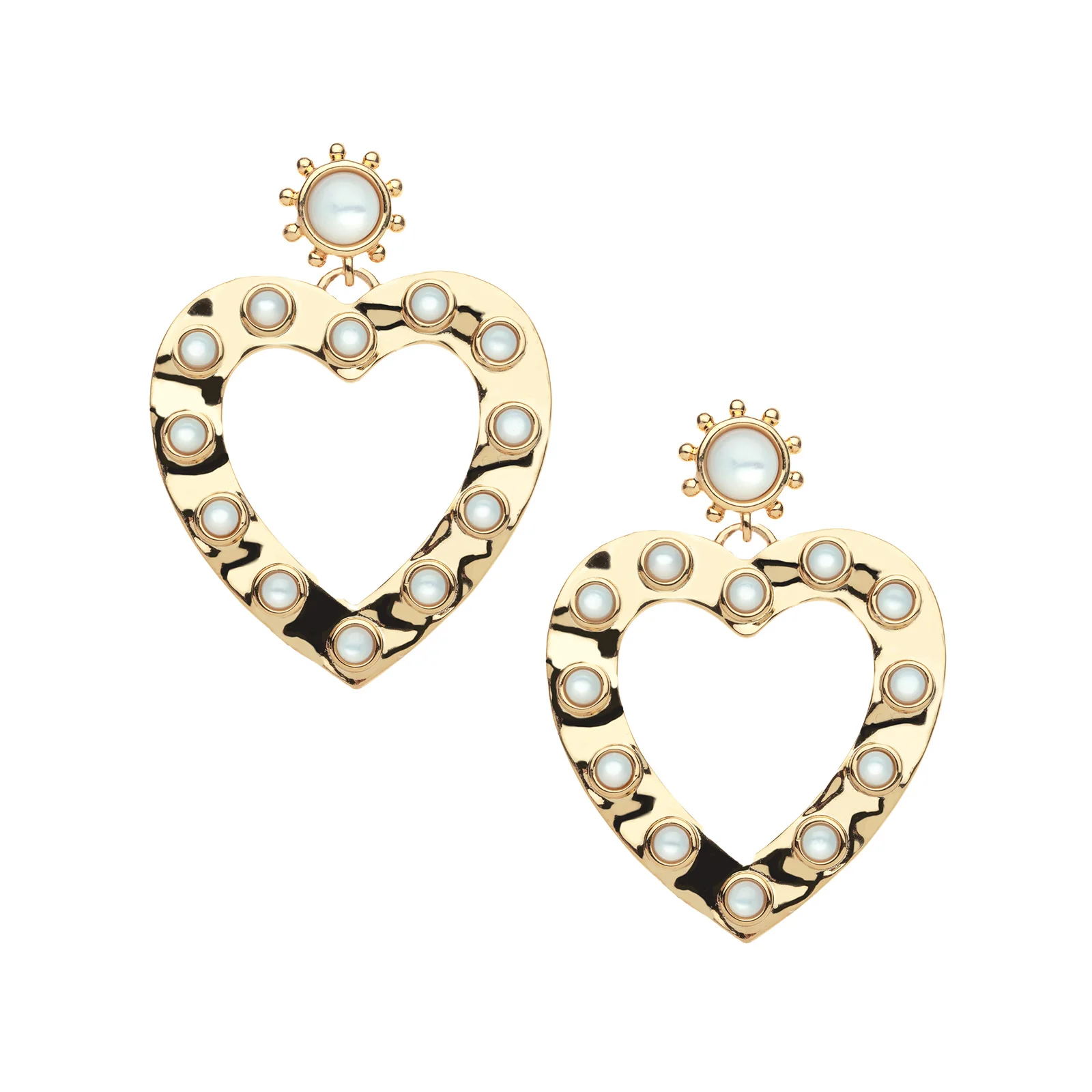 LOVE in the Sun Earrings in Mother of Pearl