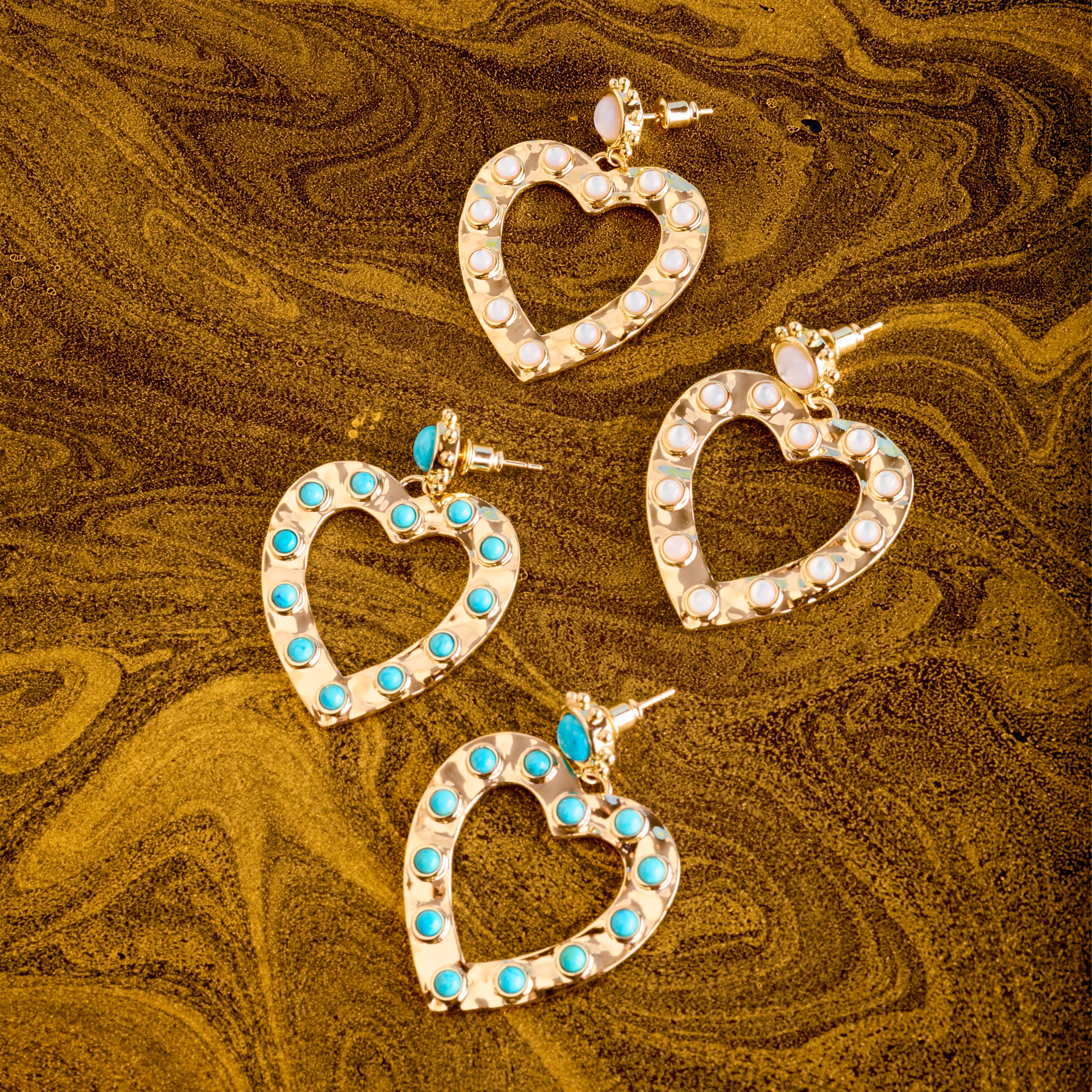 LOVE in the Sun Earrings in Turquoise - Image 4