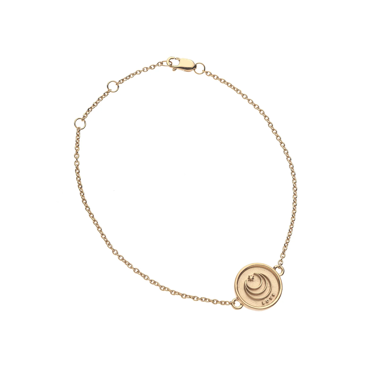 LOVE JW Baby Coin Bracelet in 10k Gold - Image 4