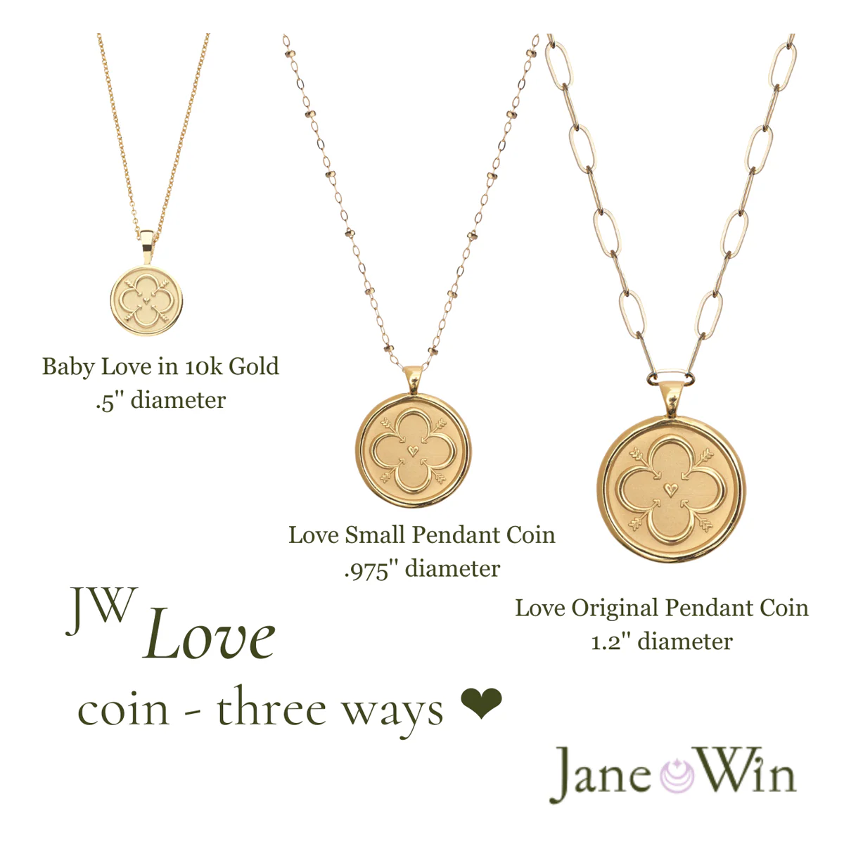 LOVE Baby JW Pendant in 10k Gold - Image 5