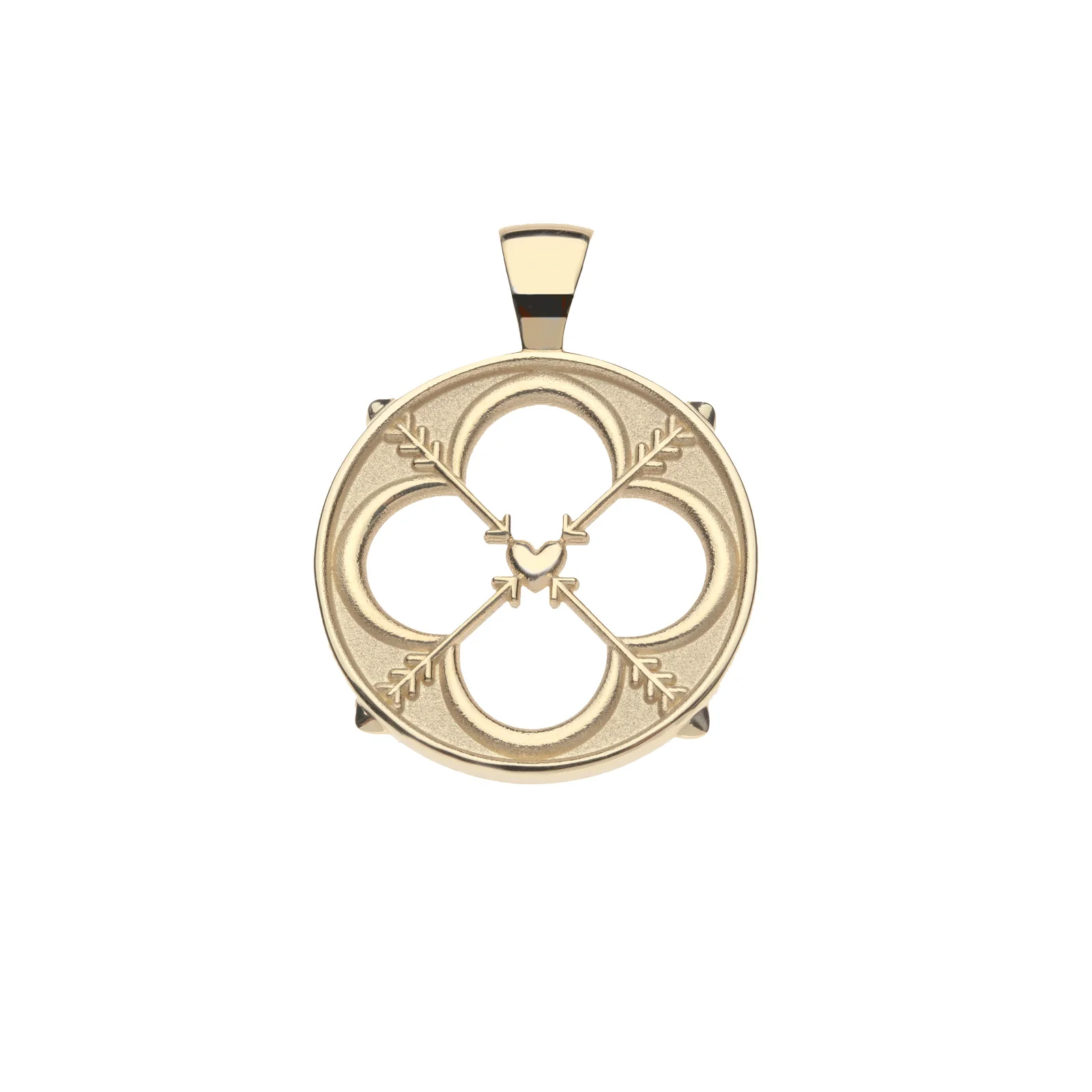 LOVE JW Cutout Pendant in Solid Gold
