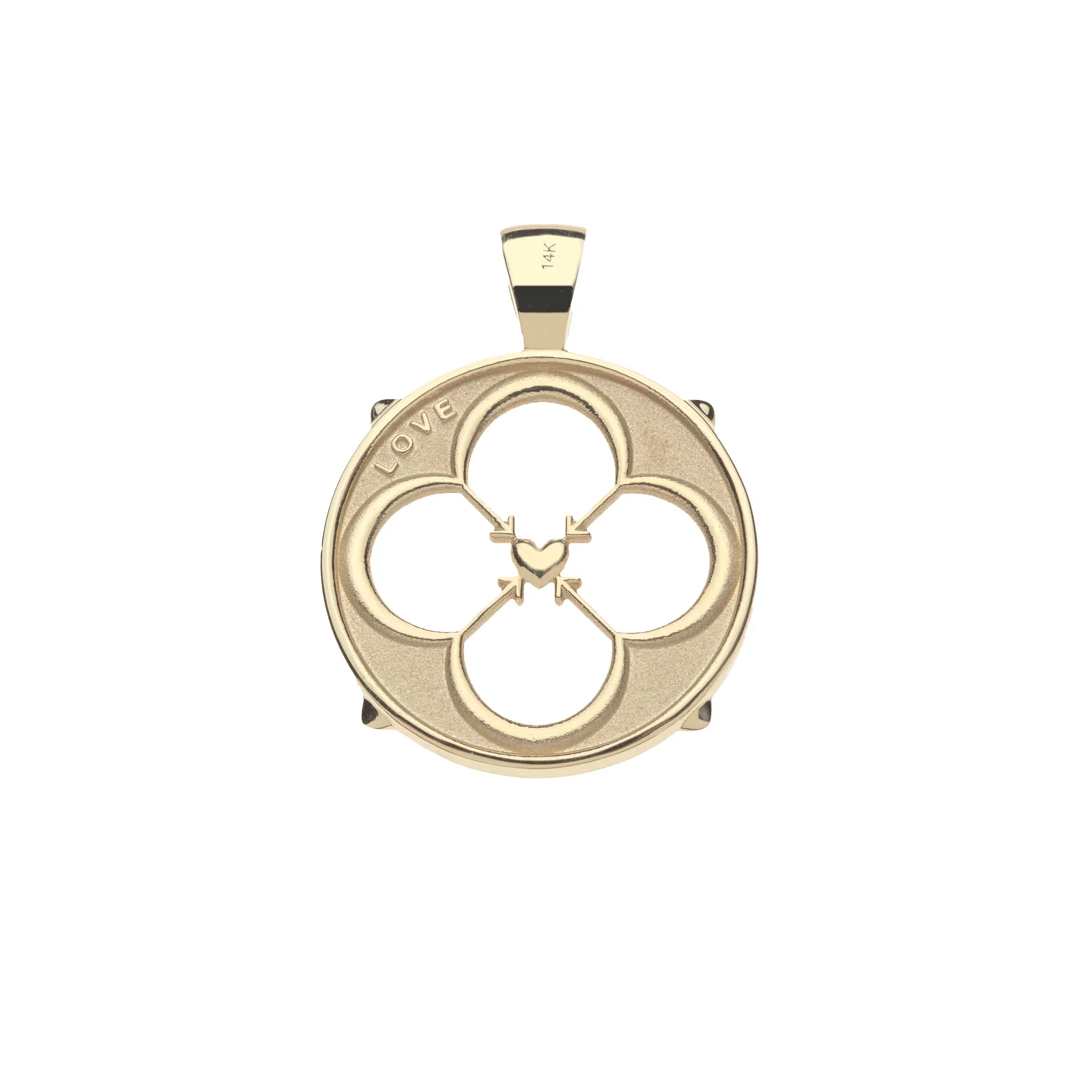 LOVE JW Cutout Pendant in Solid Gold - Image 2