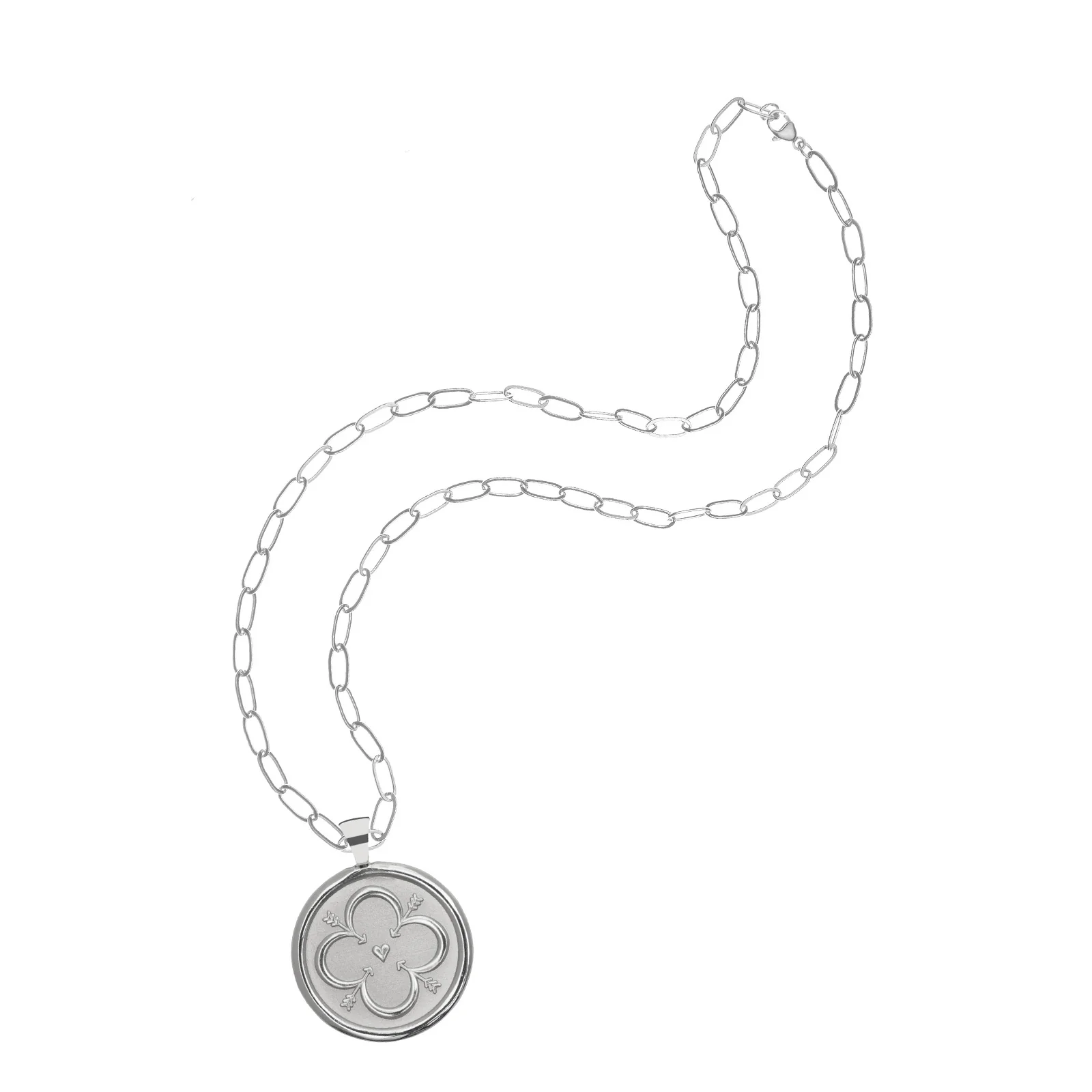 LOVE JW Original Pendant Coin in Silver - Image 7