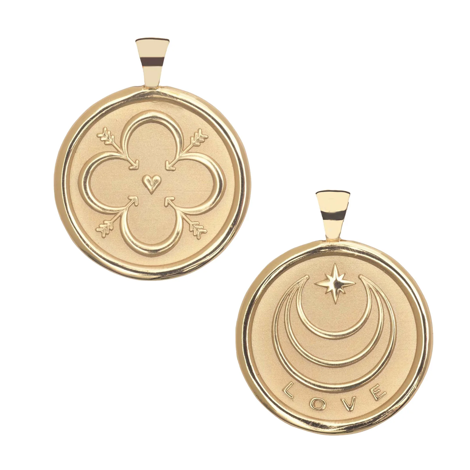 LOVE JW Original Pendant Coin in Solid Gold - Image 3