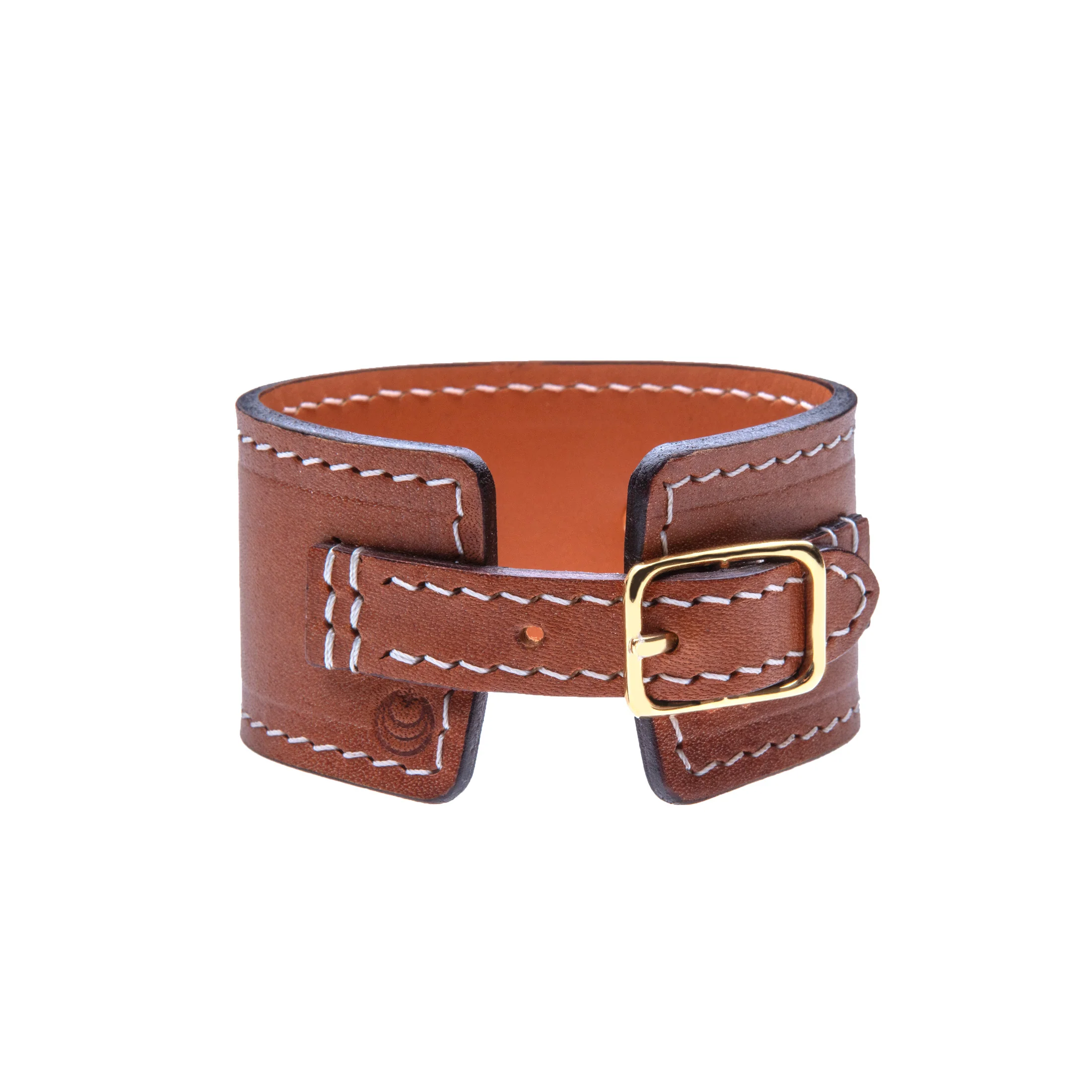 LOVE Leather Cuff in Cognac - Image 2