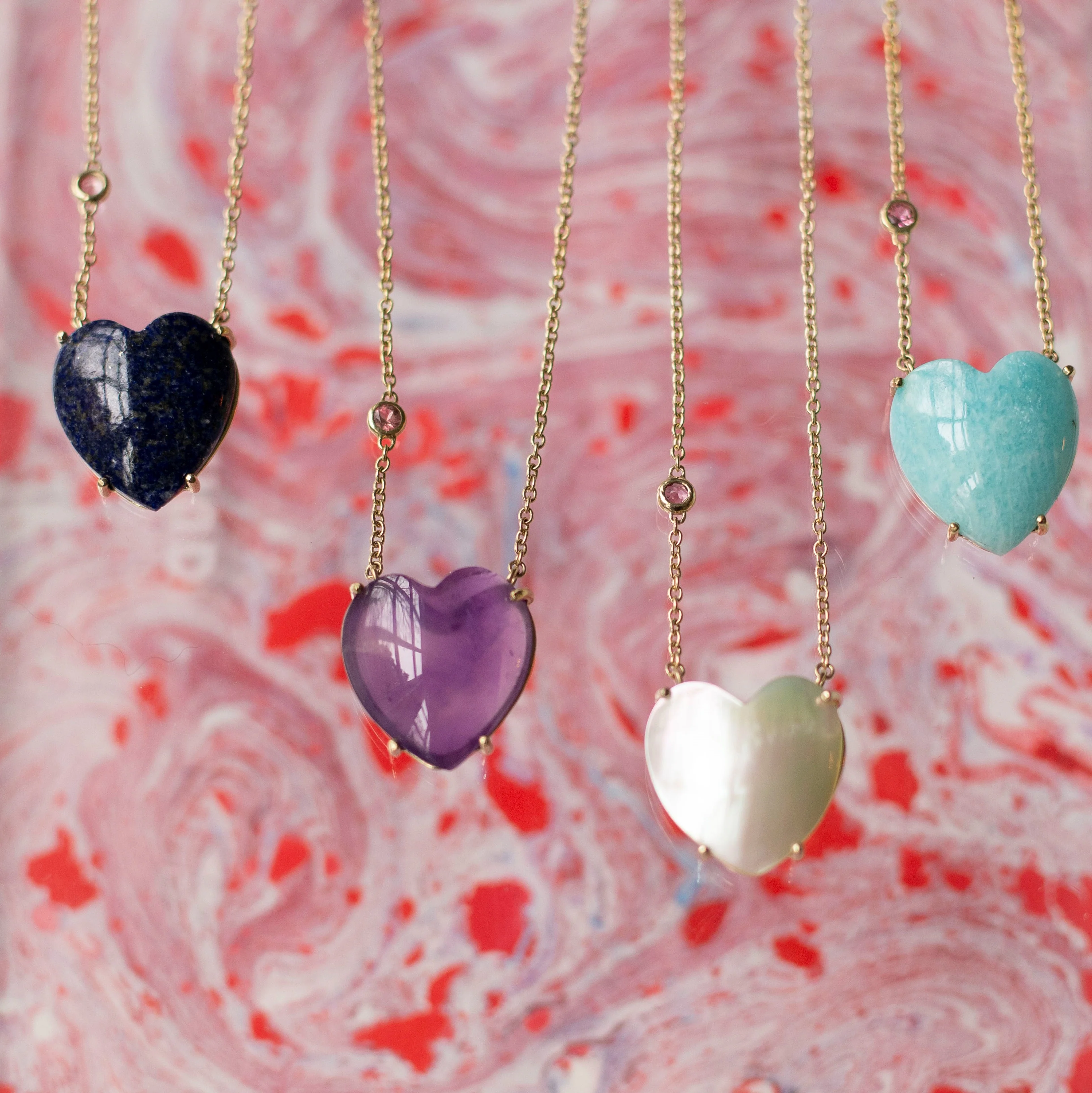 LOVE Shell Carved Heart Necklace with Gold Setting SALE - Image 5
