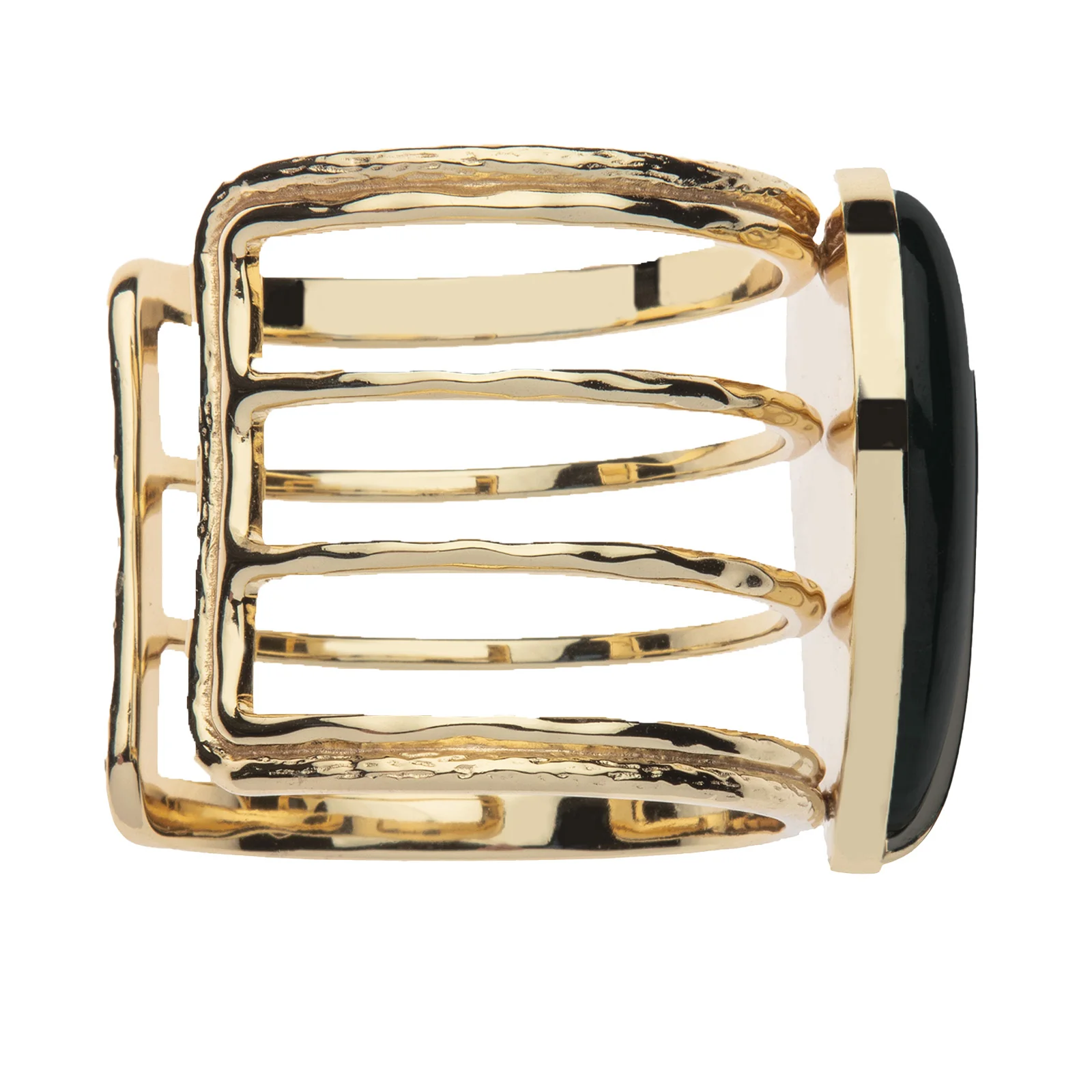 LOVE Split Carry Your Heart Cuff in Mother of Pearl and Black Agate - Image 3