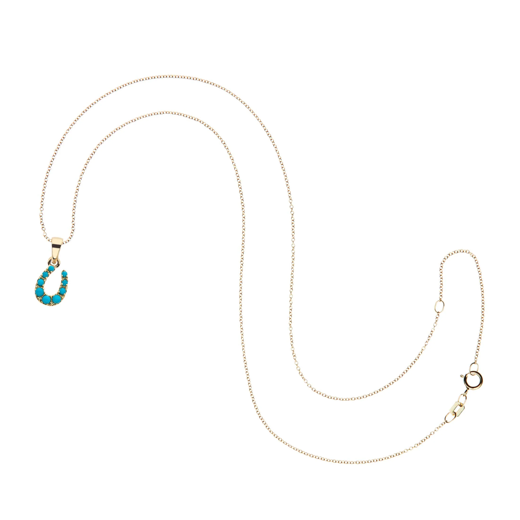 LUCKY Baby Horseshoe Pendant in 10k - Image 5