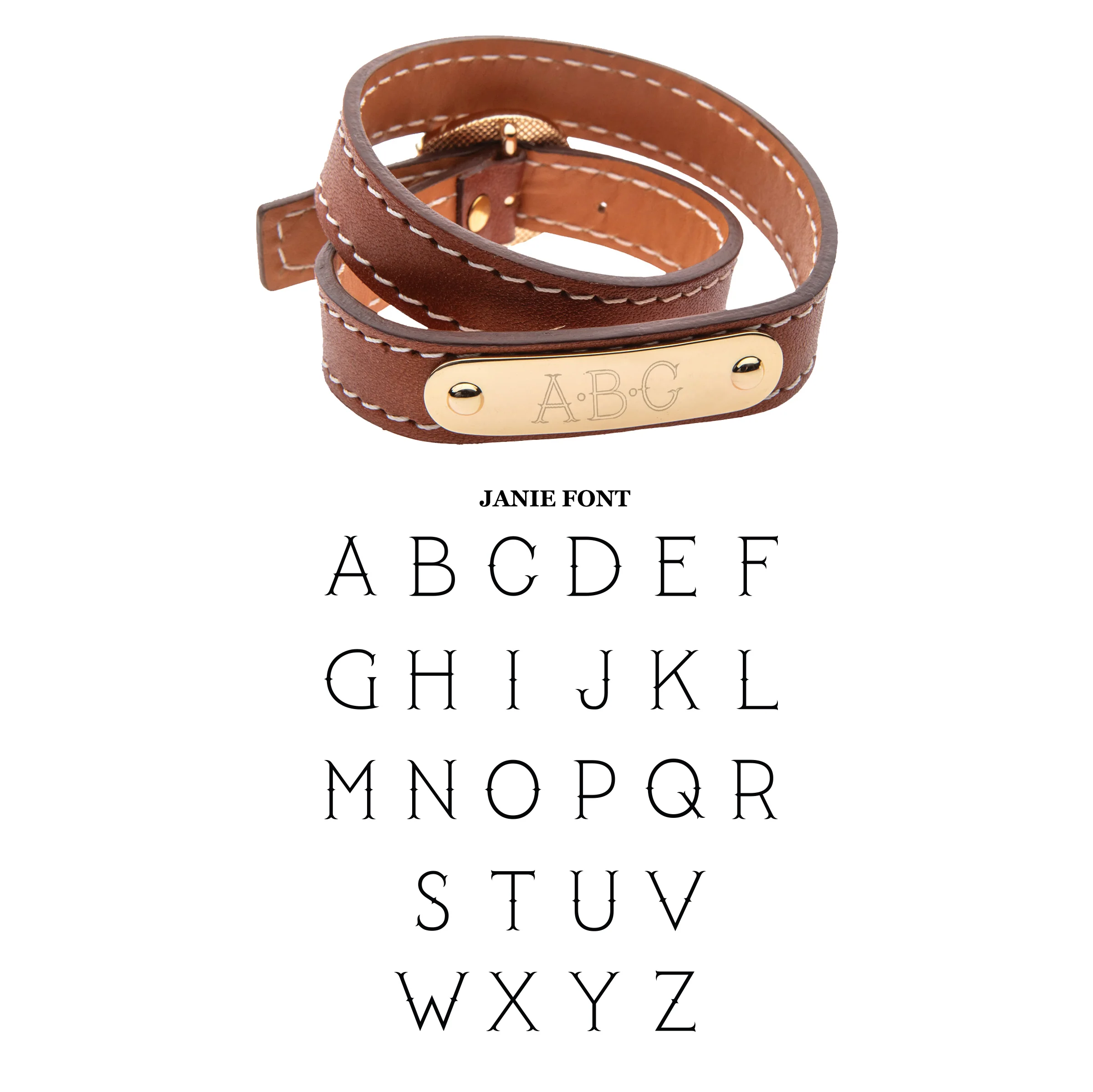 LUCKY Engravable Leather Cuff - Image 5