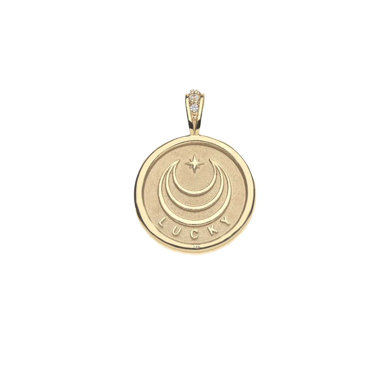 LUCKY Field of Clovers Coin in Solid Gold - Image 2