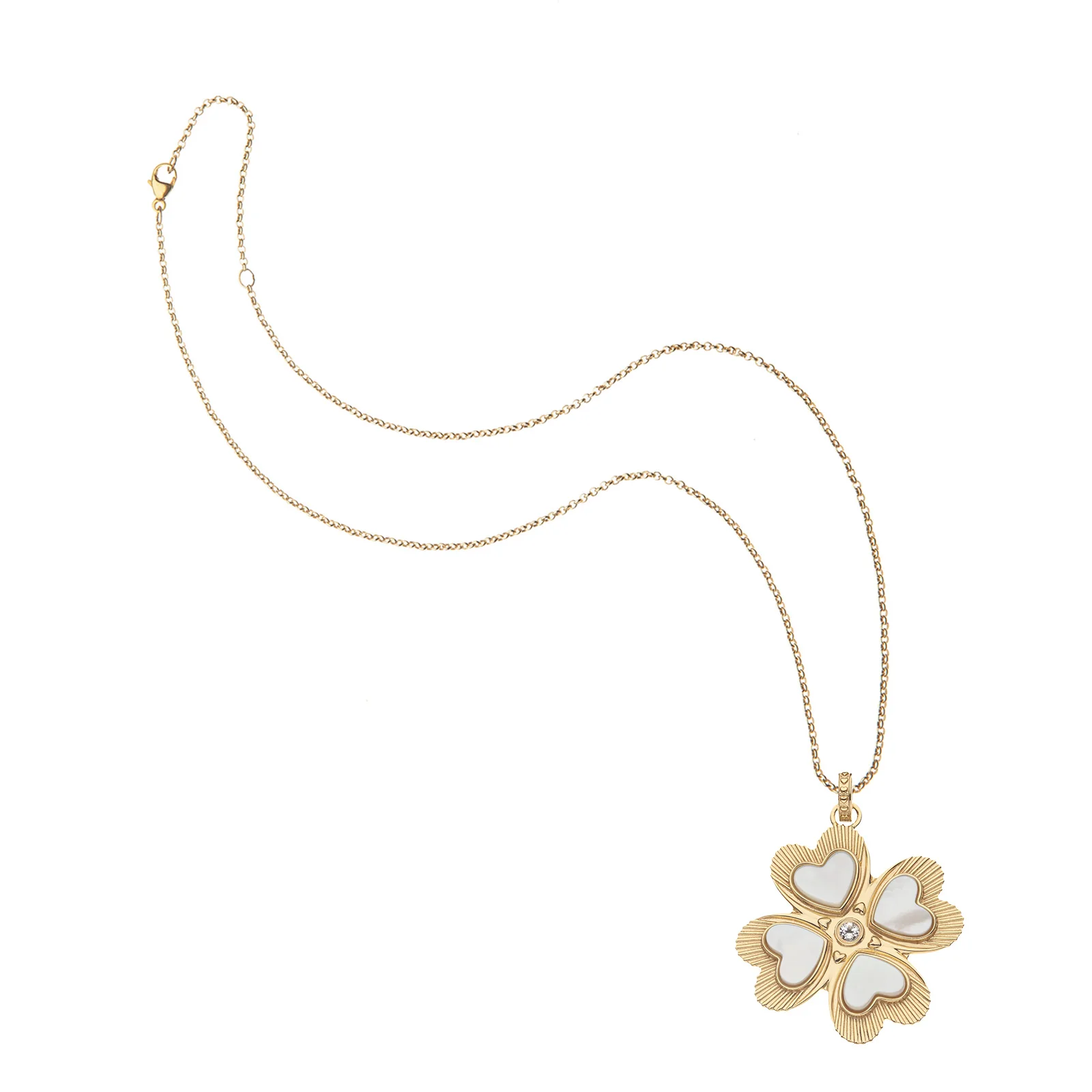 LUCKY in Love Clover Pendant with Mother of Pearl - Image 6