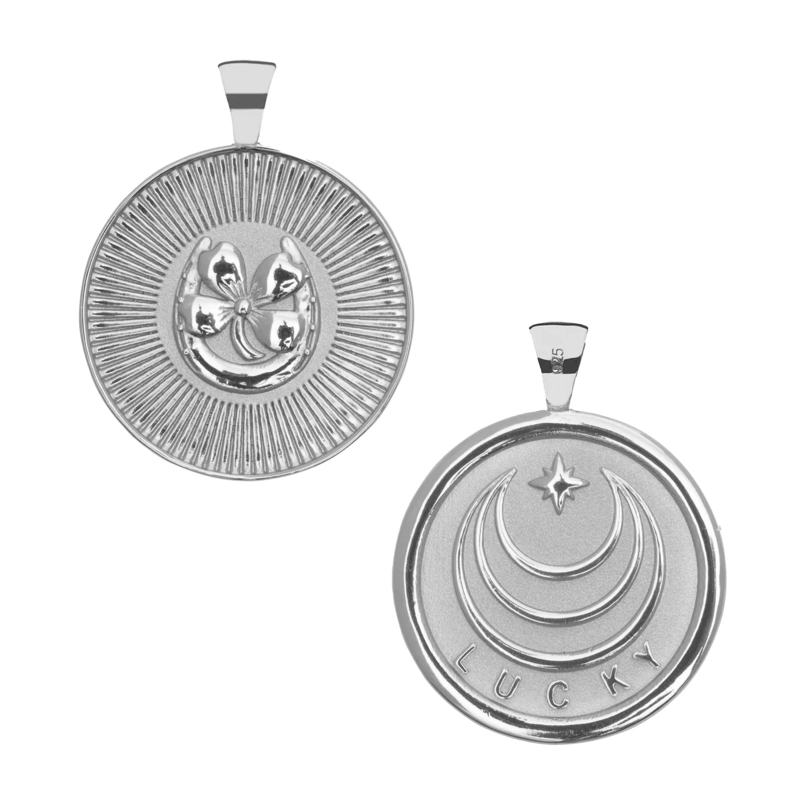 LUCKY JW Original Pendant Coin in Silver - Image 3