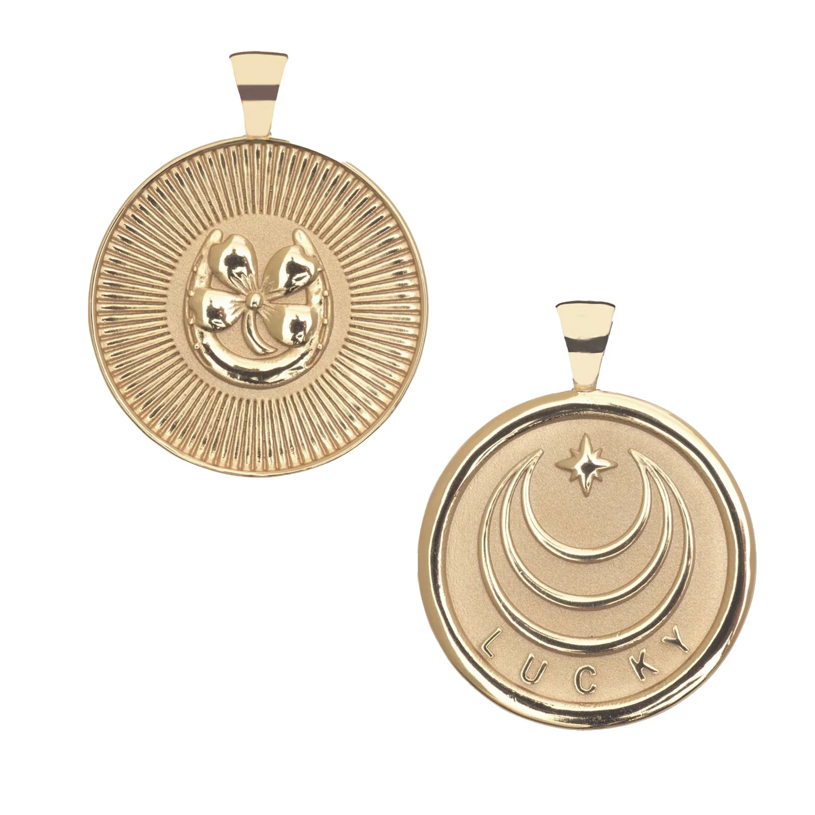 LUCKY JW Original Pendant Coin in Solid Gold - Image 3