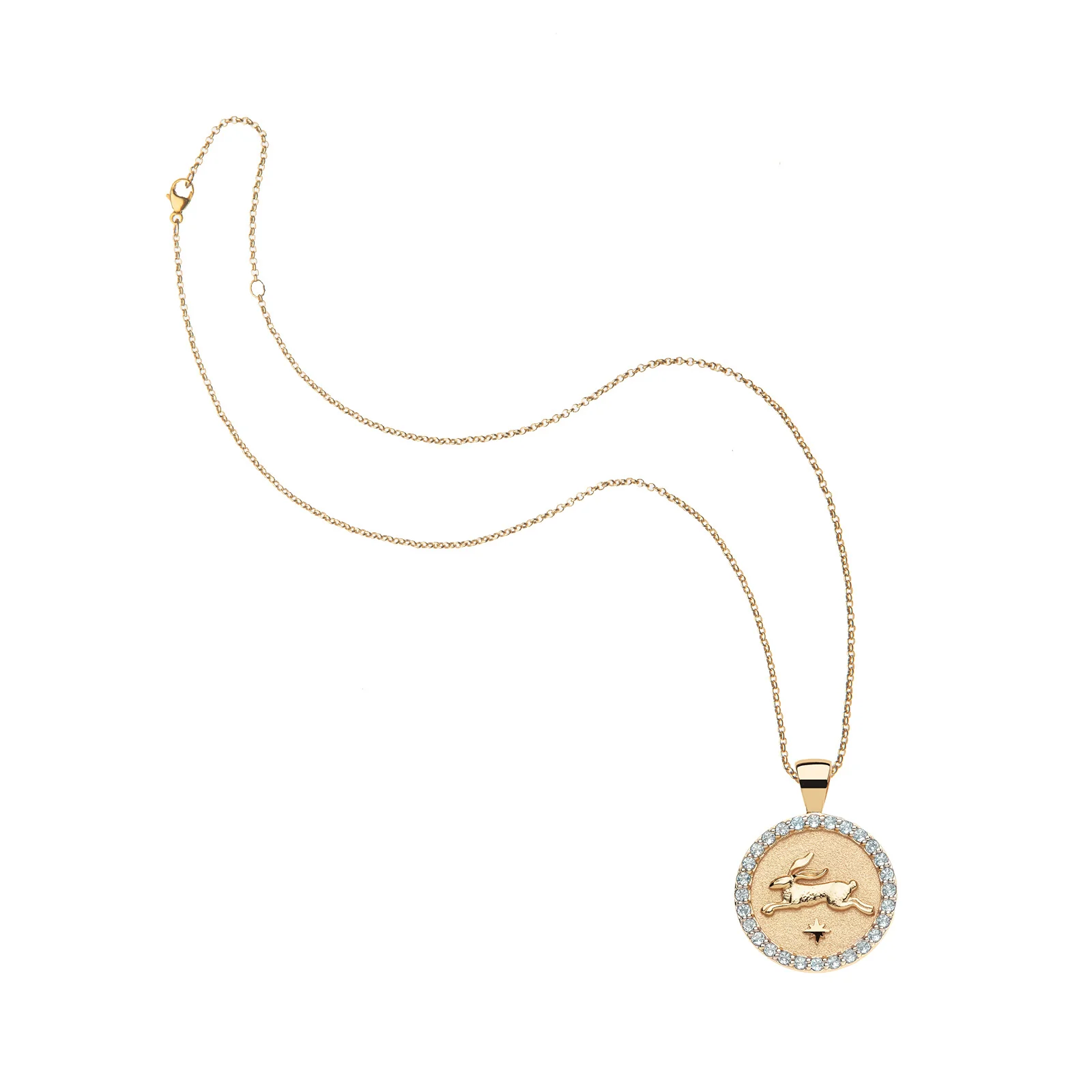 LUCKY Rabbit JW Small Embellished Pendant Coin - Image 4