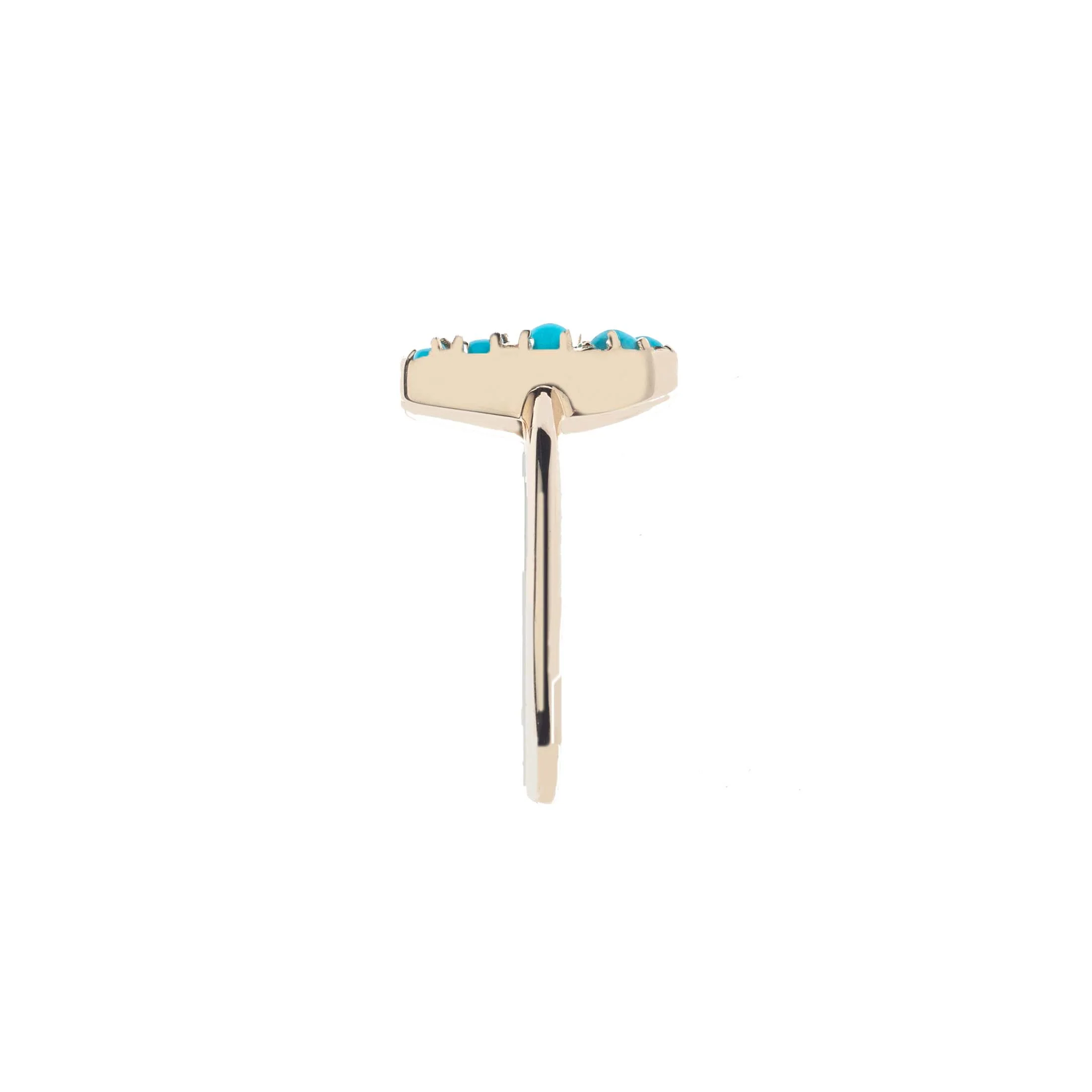LUCKY Baby Horseshoe Ring in Turquoise - Image 3