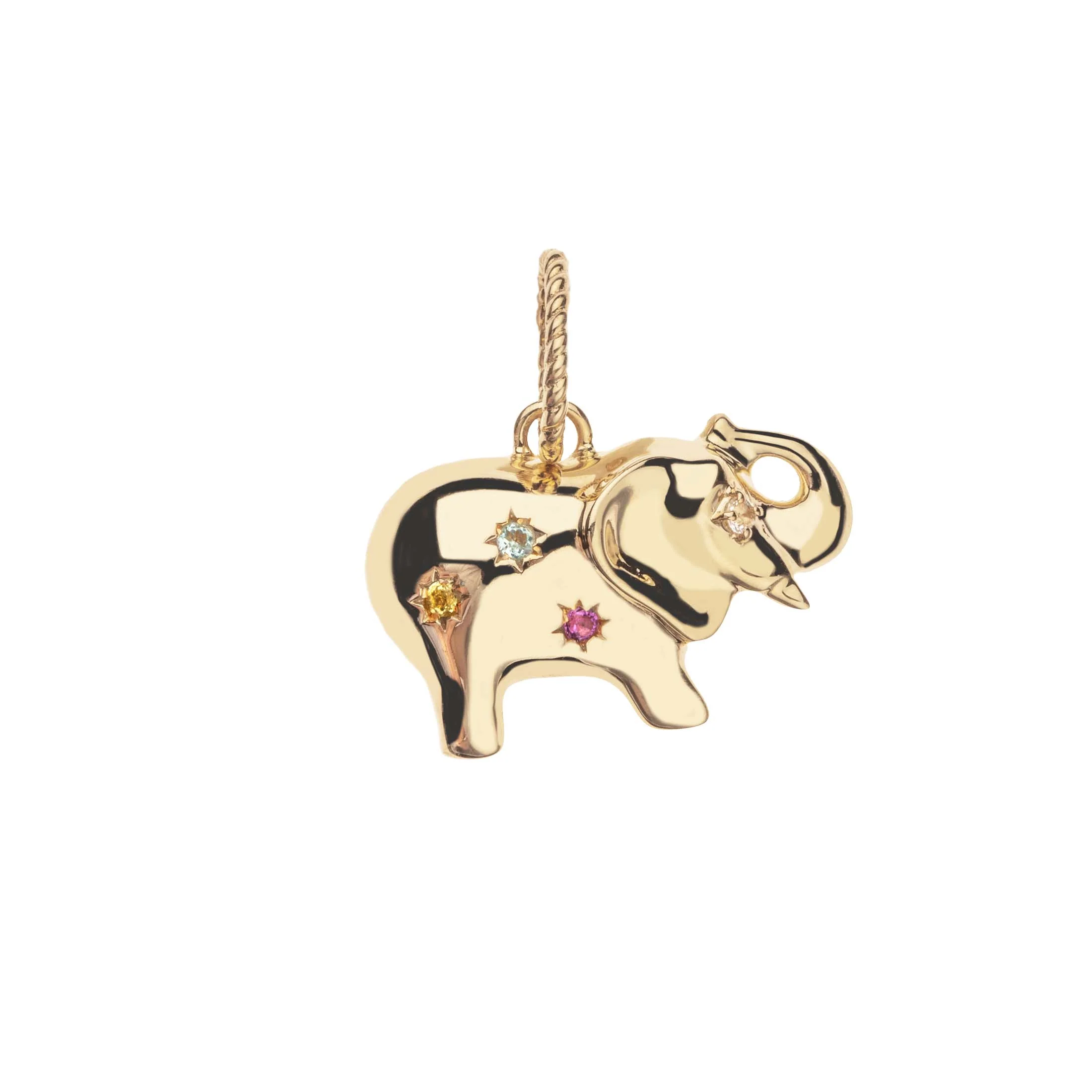 LUCKY Wishful Elephant Pendant in Solid Gold - Image 3