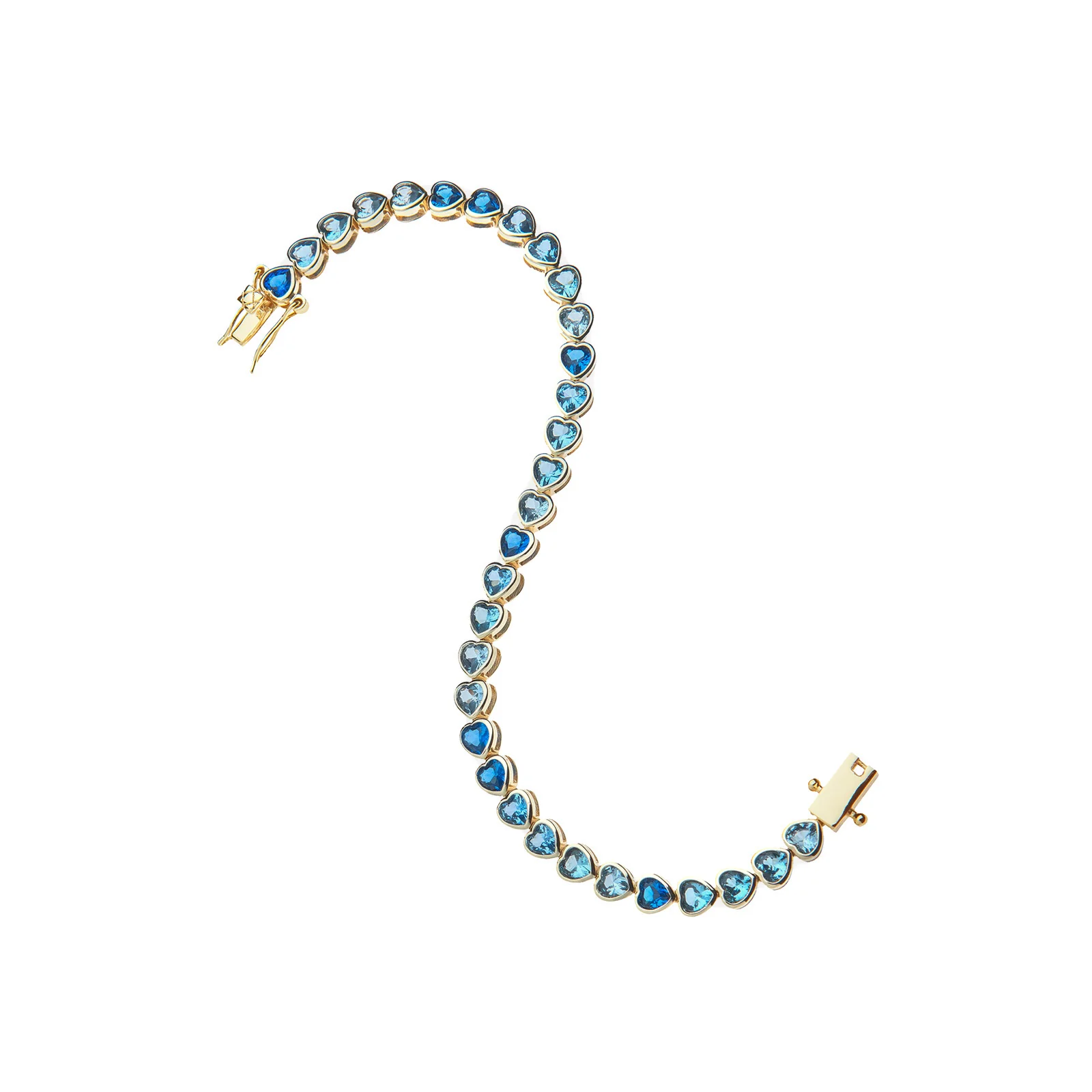 Made from LOVE Tennis Bracelet in Ocean Blue Ombre - Image 2