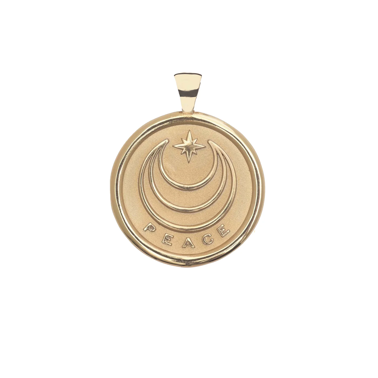 PEACE JW Original Pendant Coin in Solid Gold - Image 2