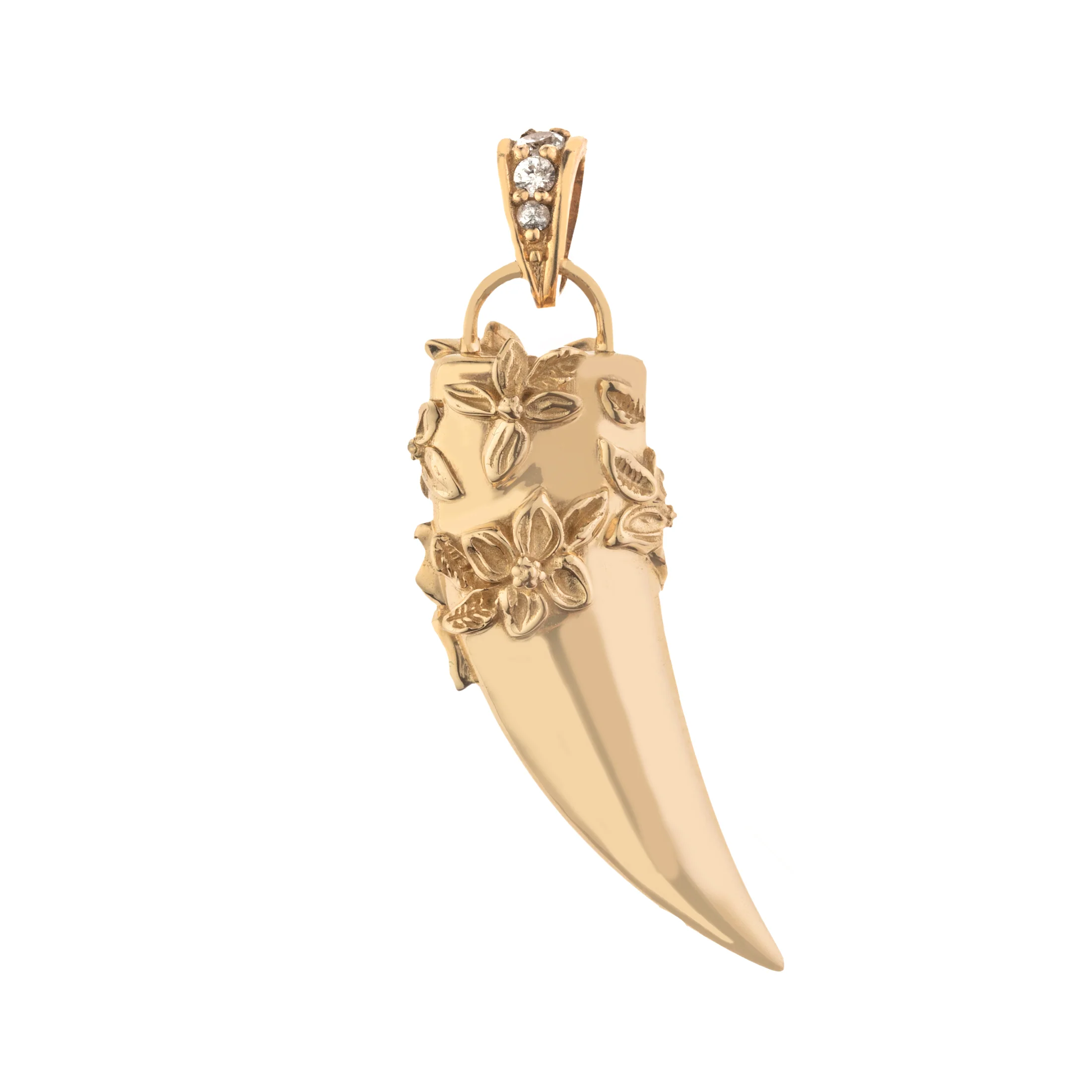 PROTECT 14k Dogwood Flowers Tusk Pendant - Image 4