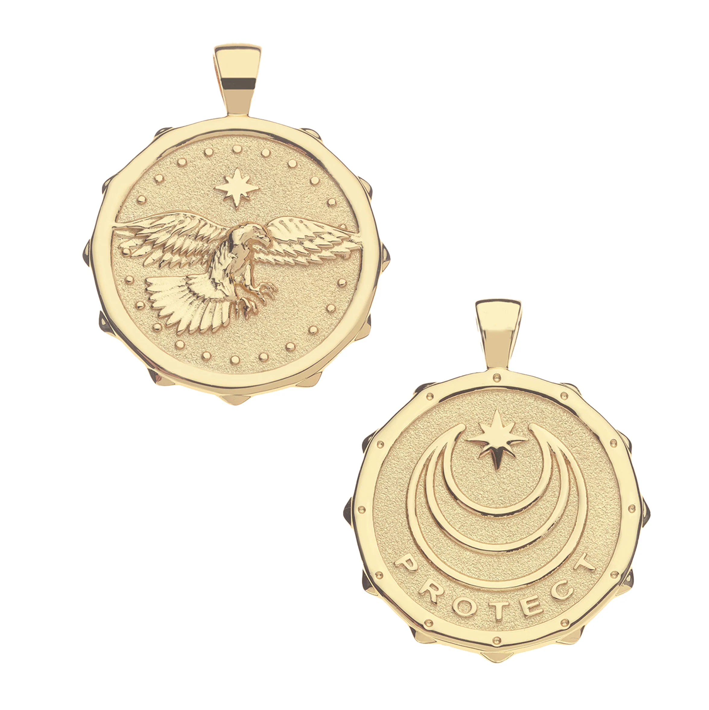PROTECT Eagle JW Original Pendant Coin in Solid Gold - Image 2