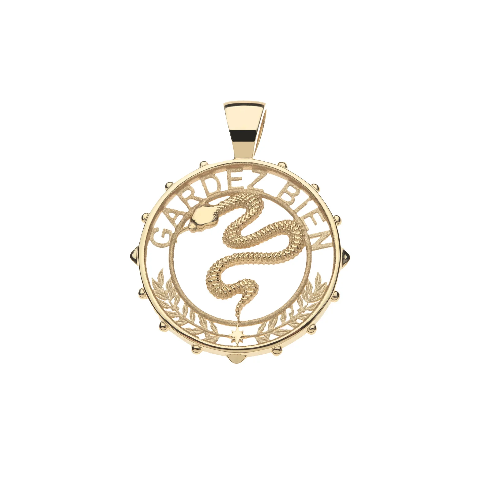 PROTECT JW Cutout Pendant in Solid Gold