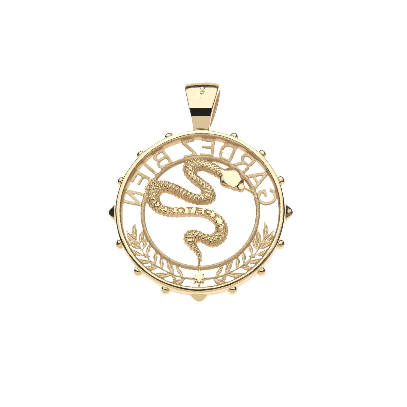 PROTECT JW Cutout Pendant in Solid Gold - Image 2