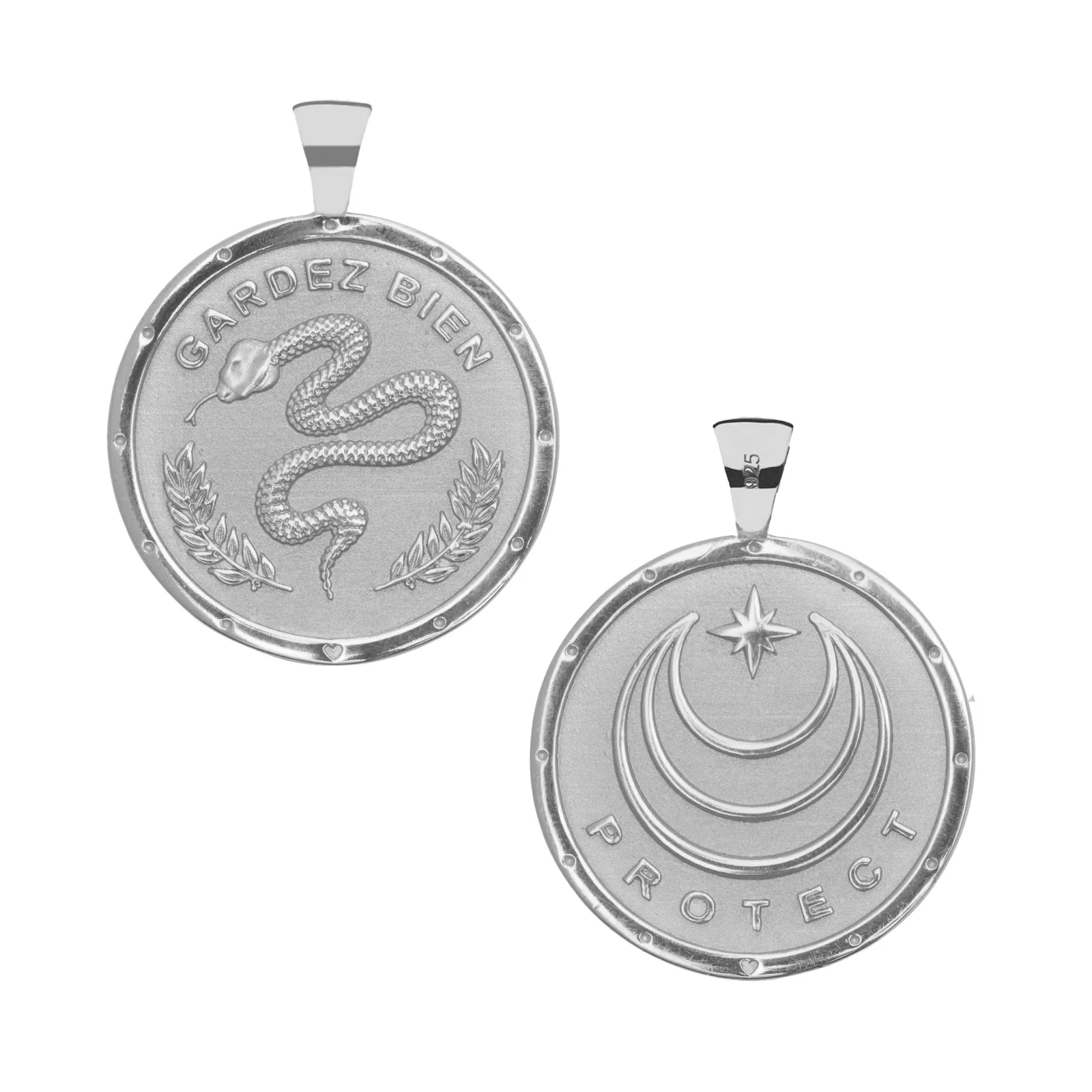 PROTECT JW Original Pendant Coin in Silver - Image 3