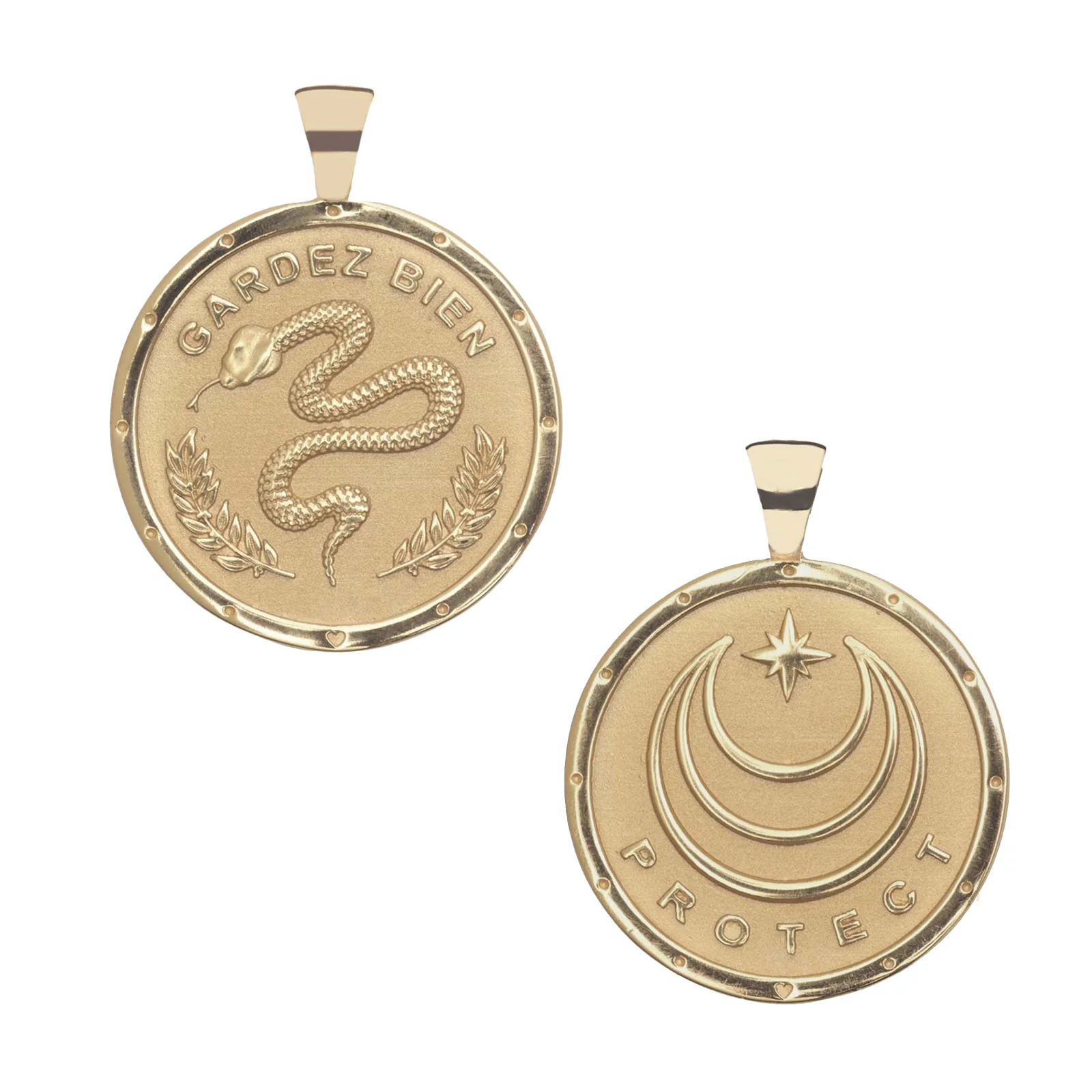 PROTECT JW Original Pendant Coin in Solid Gold - Image 3