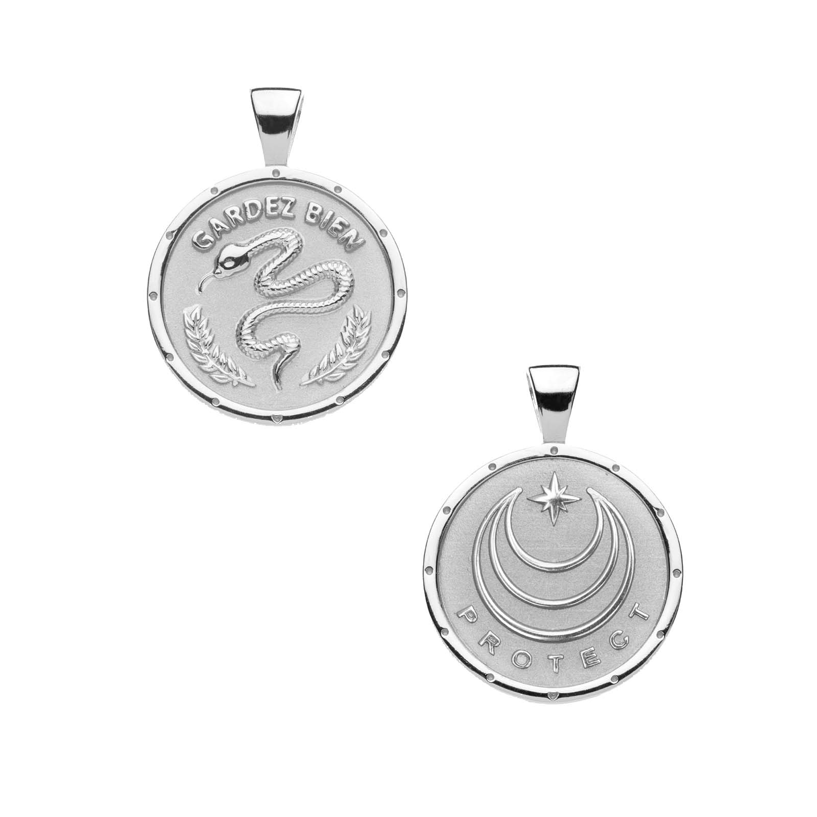 PROTECT JW Small Pendant Coin in Silver - Image 2