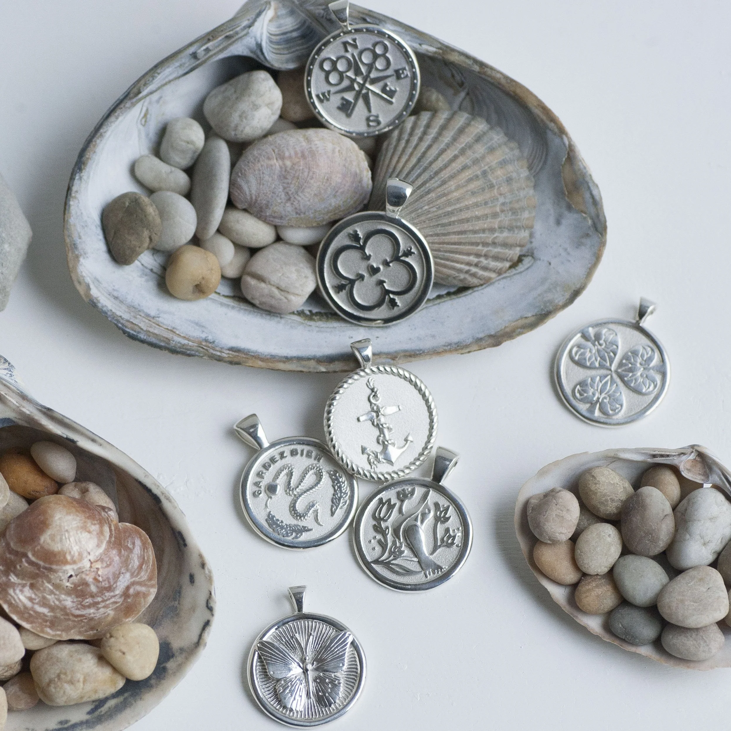 PROTECT JW Small Pendant Coin in Silver - Image 4