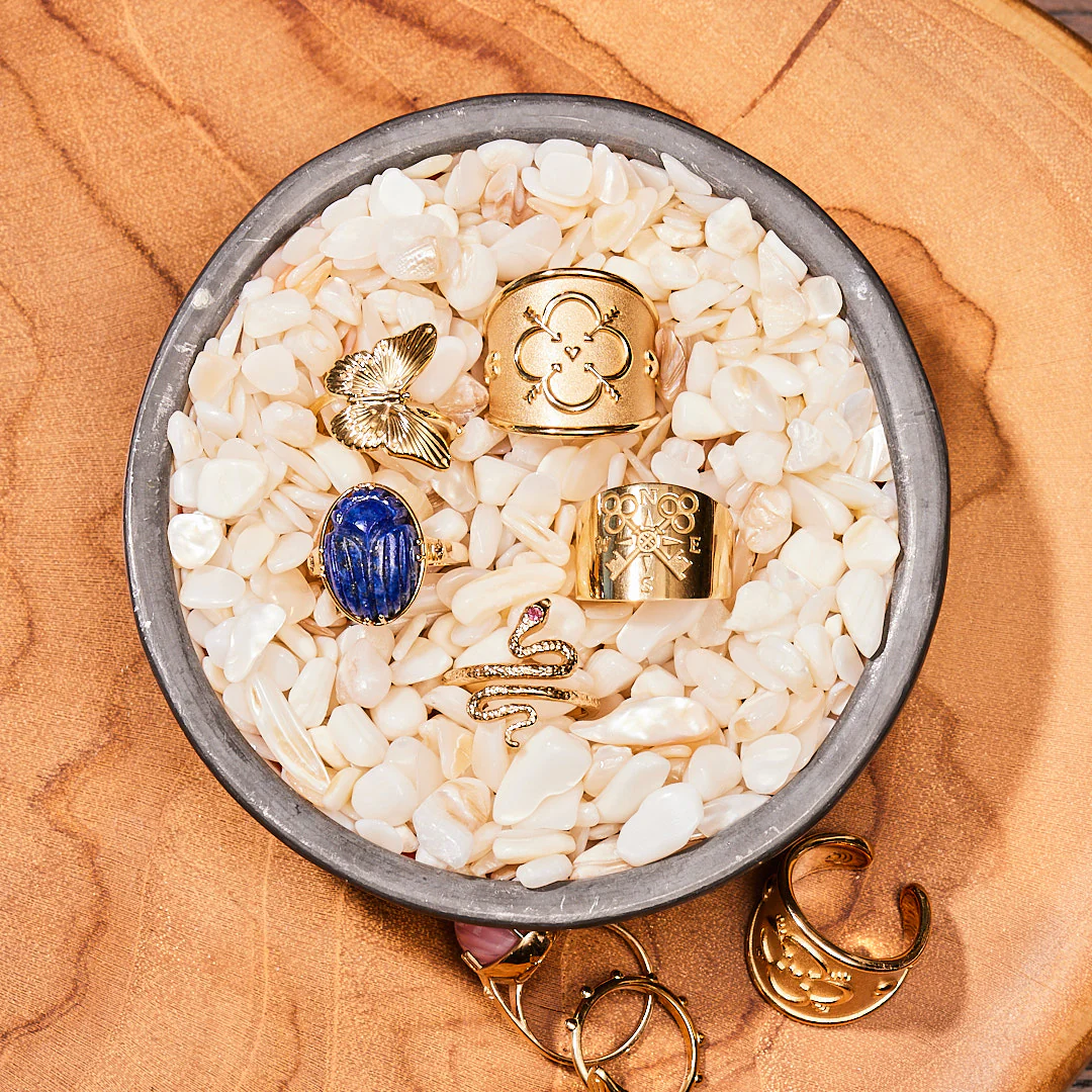 PROTECT Lapis Scarab Ring in 10k Gold - Image 3