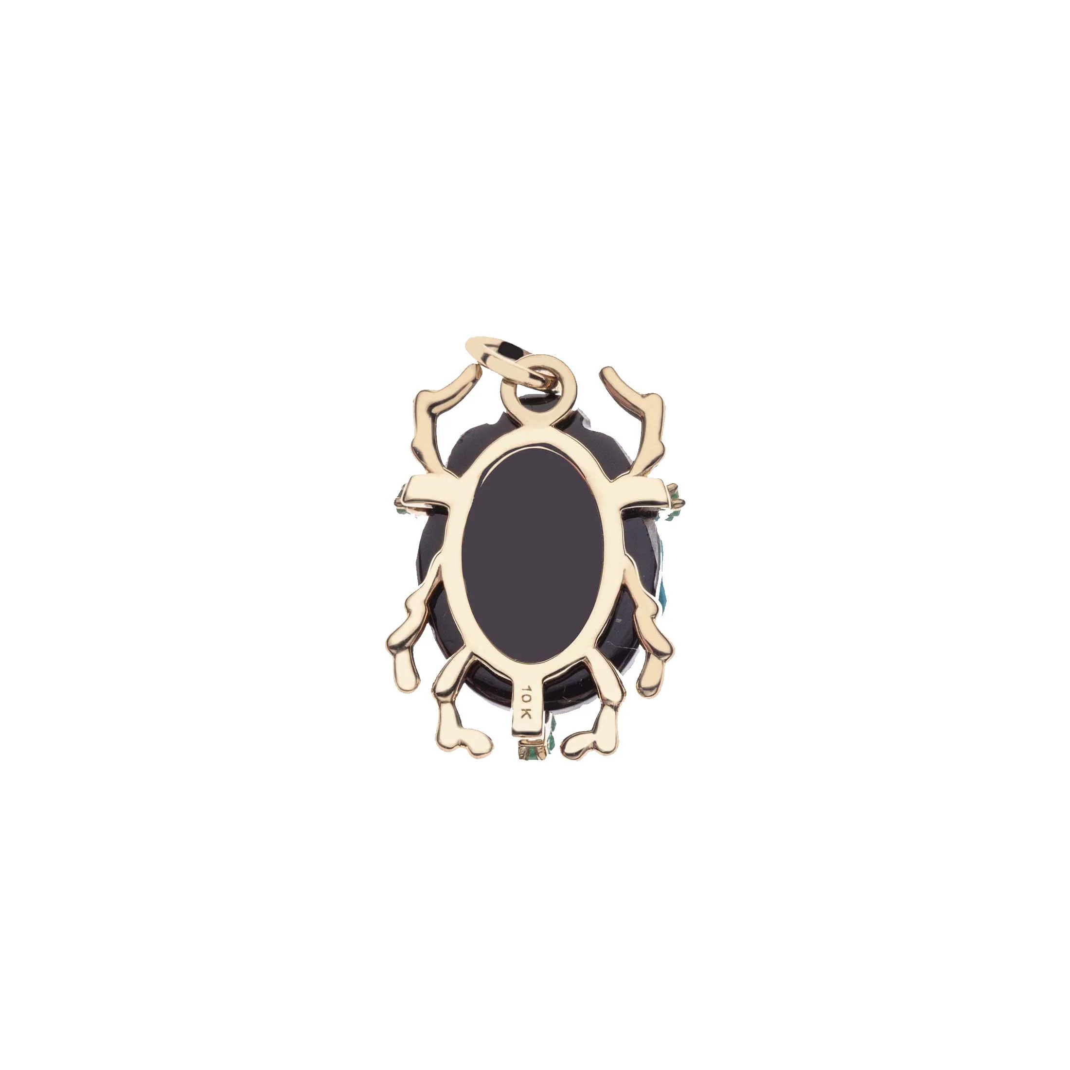 PROTECT Onyx Scarab Pendant in Solid Gold - Image 4