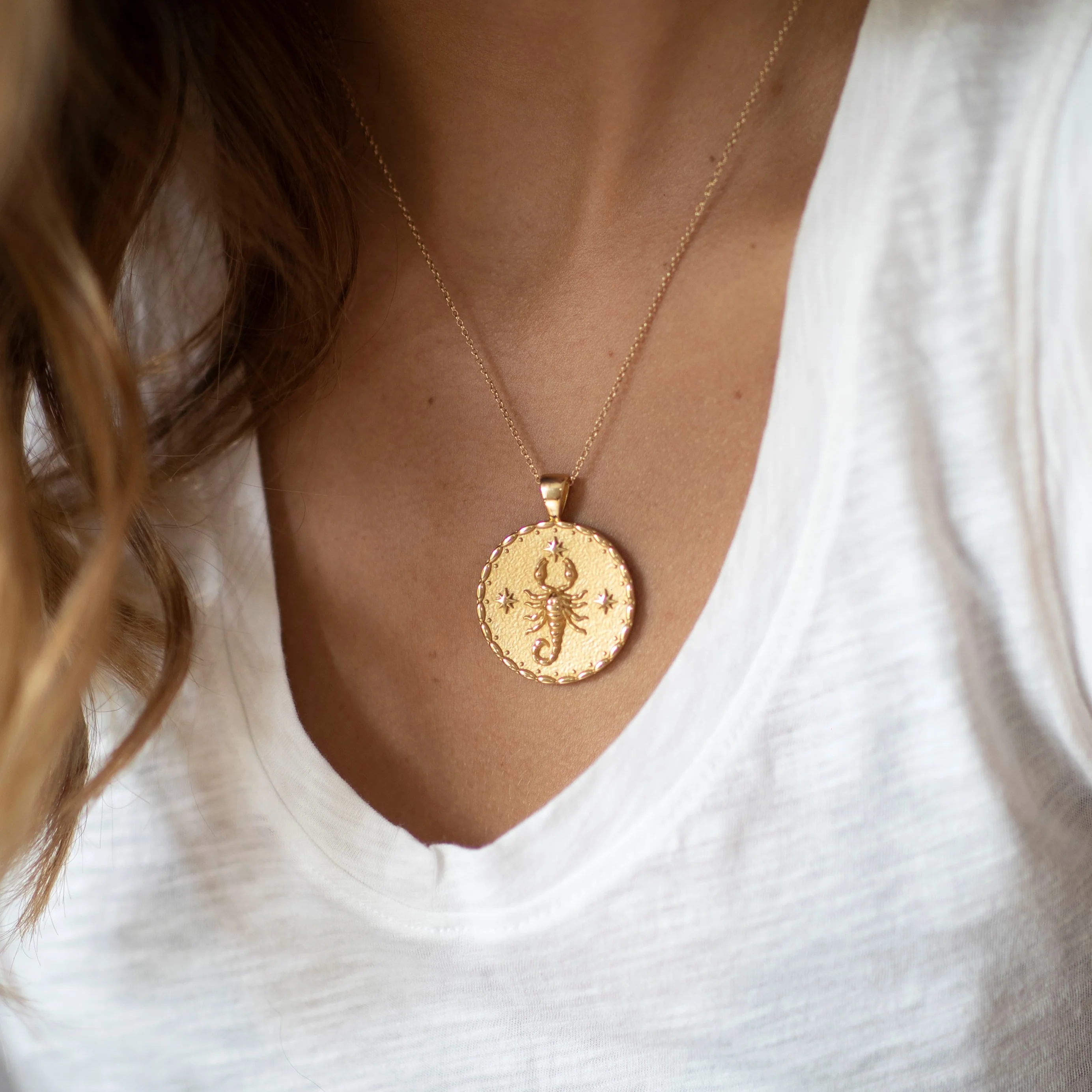 SCORPIO JW Zodiac Pendant Coin - Oct 23 - Nov 21 - Image 3