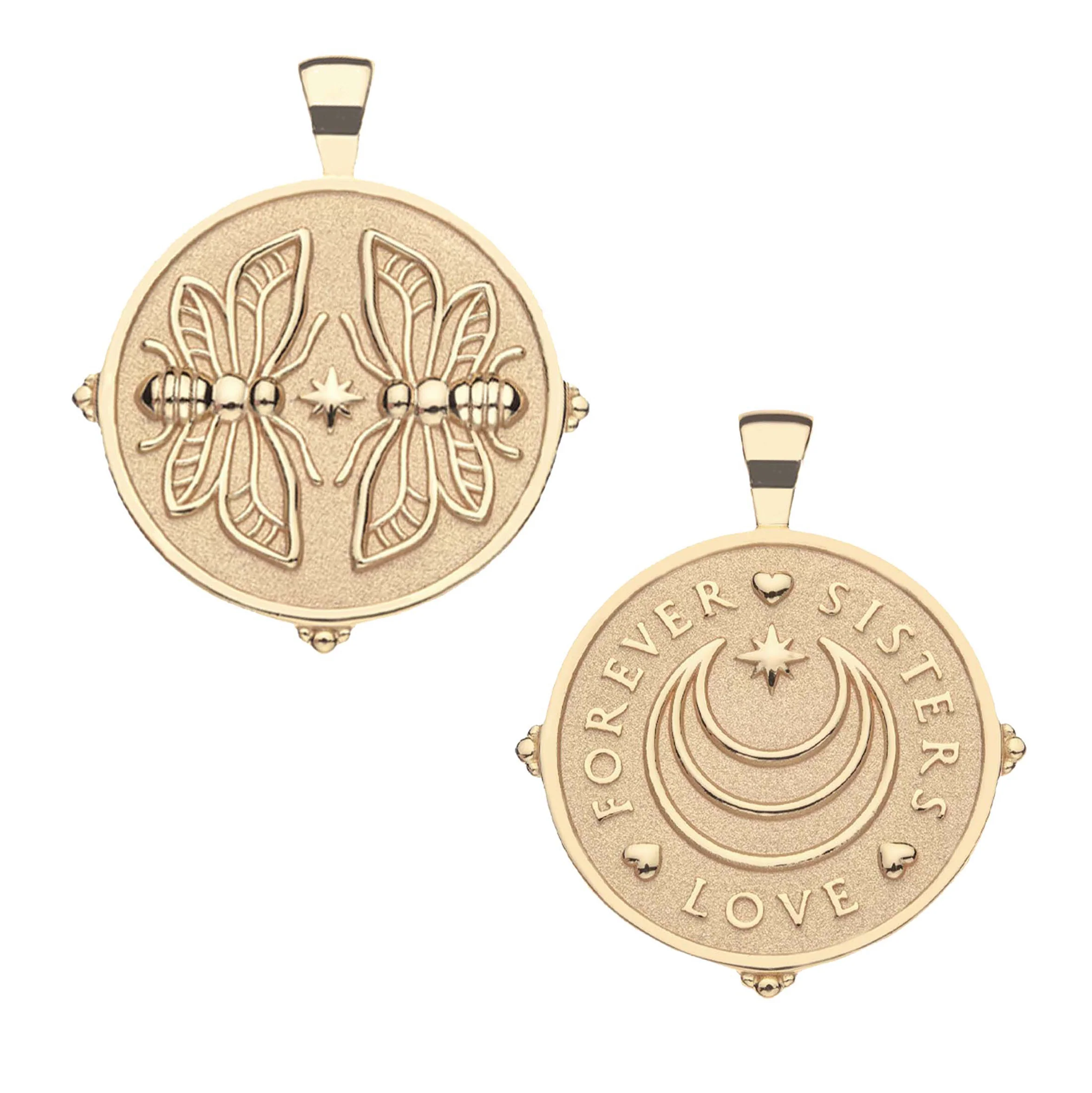 SISTERS Forever JW Original Pendant Coin in Solid Gold - Image 2