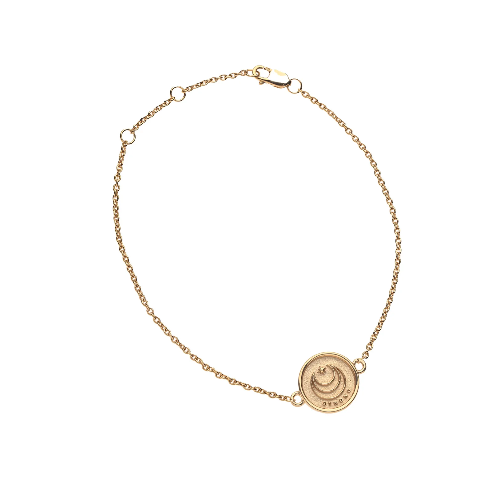 STRONG JW Baby Coin Bracelet in 10k Gold - Image 4
