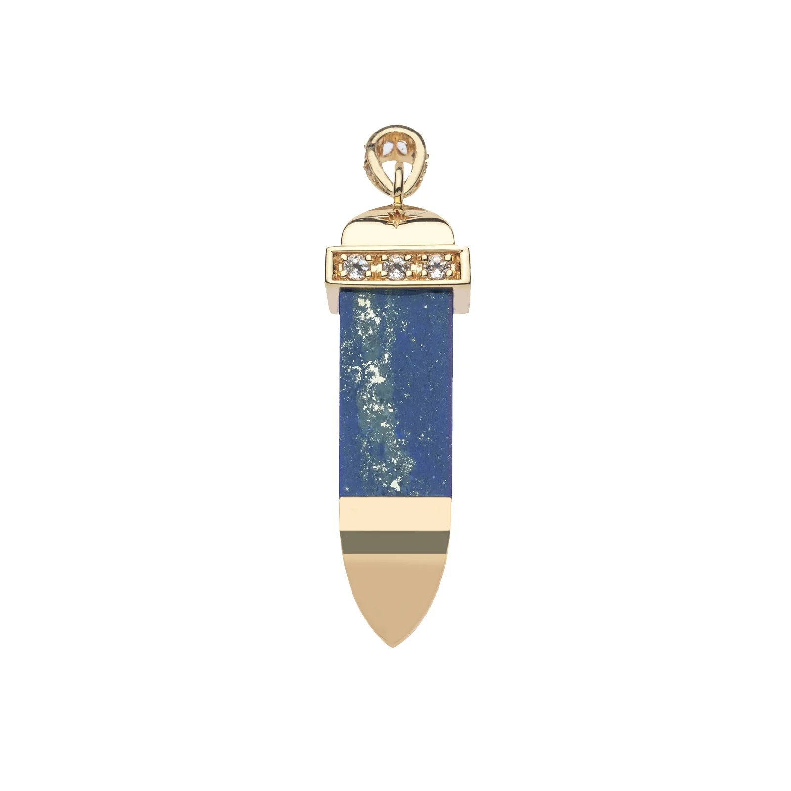 STRONG Lapis Carved Sun Ray Pendant - Image 2