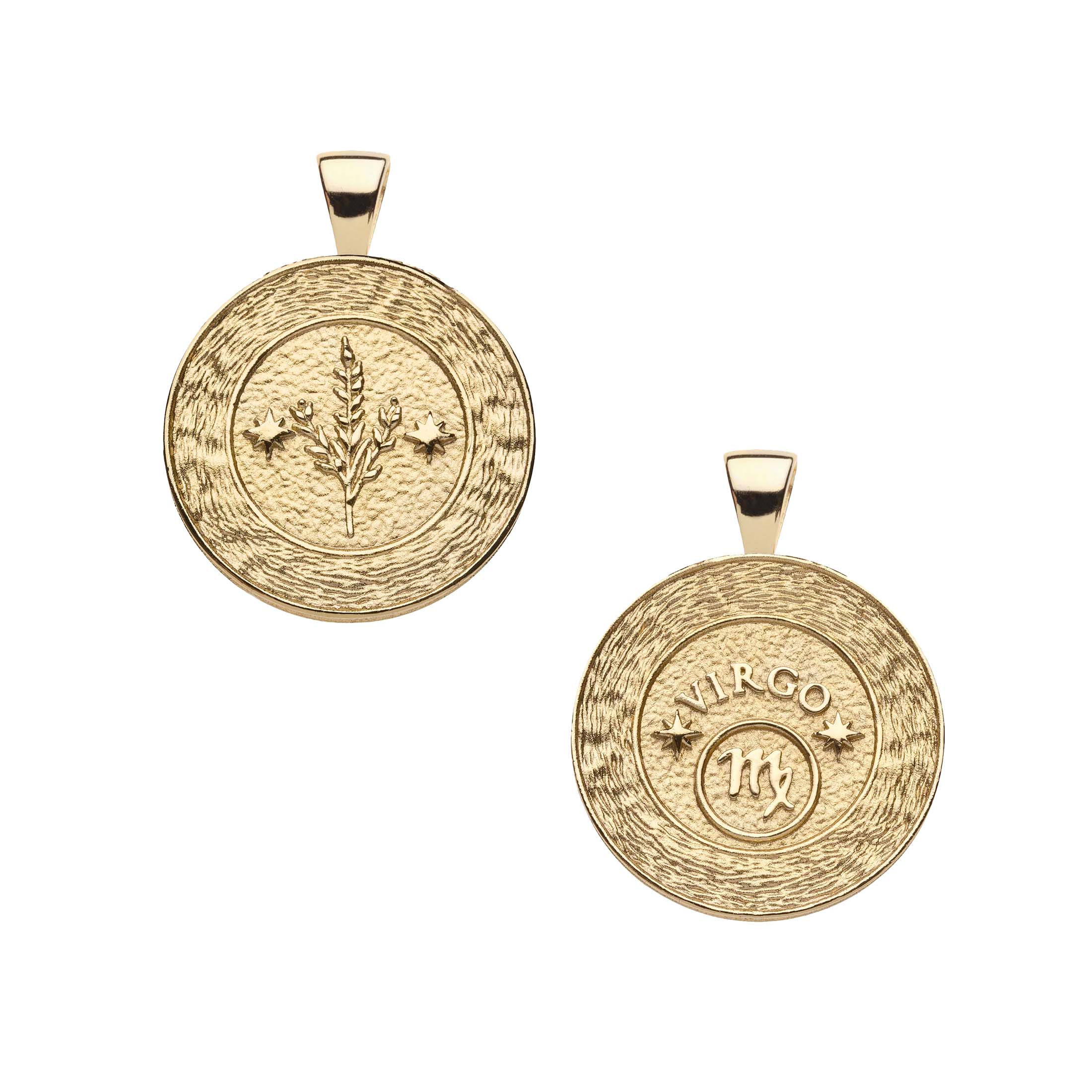 VIRGO JW Small Zodiac Pendant Coin - Aug 23 - Sep 22 - Image 2