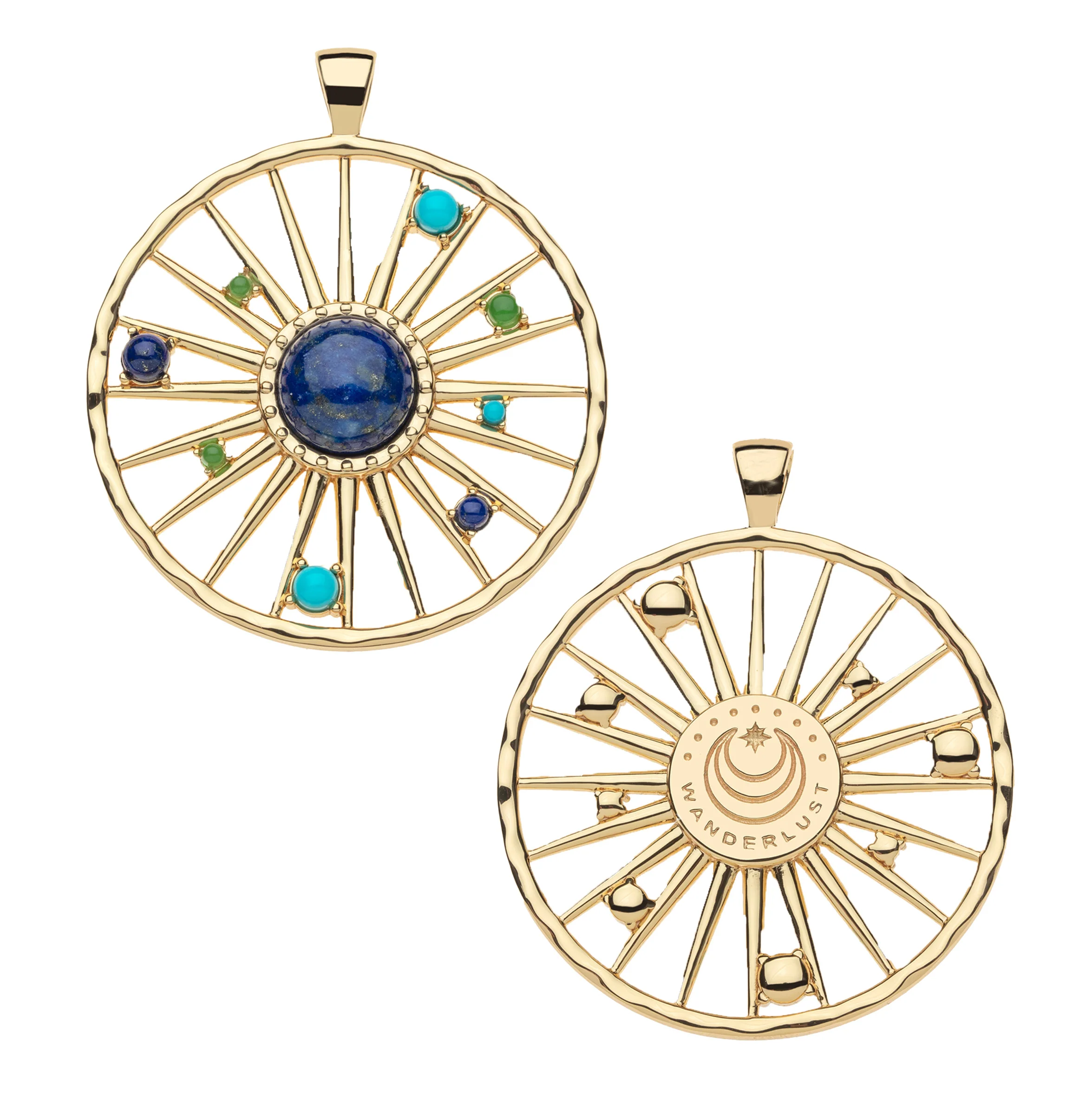 WANDERLUST Jumbo Sun Flare Pendant Coin - Image 2