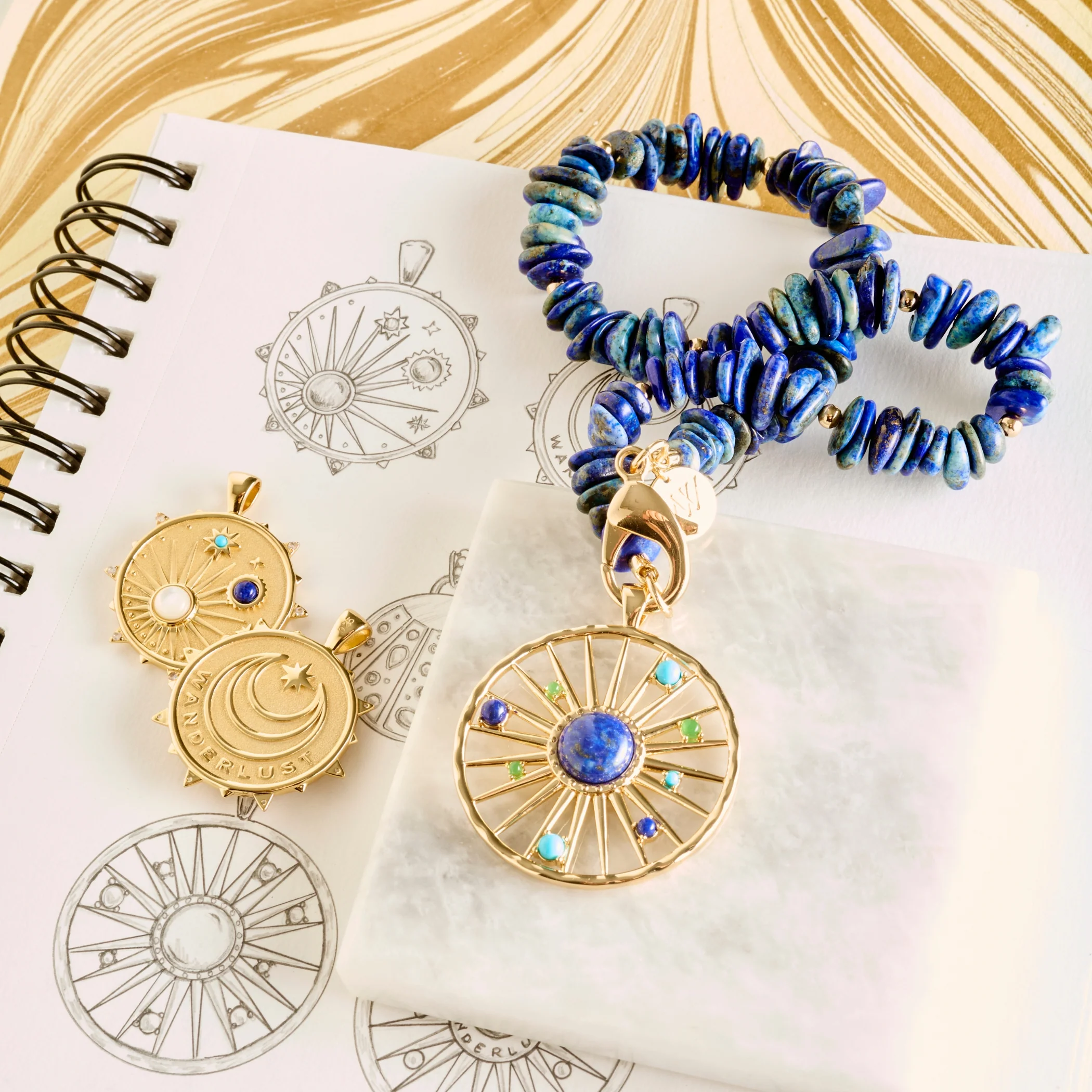 WANDERLUST Jumbo Sun Flare Pendant Coin - Image 5