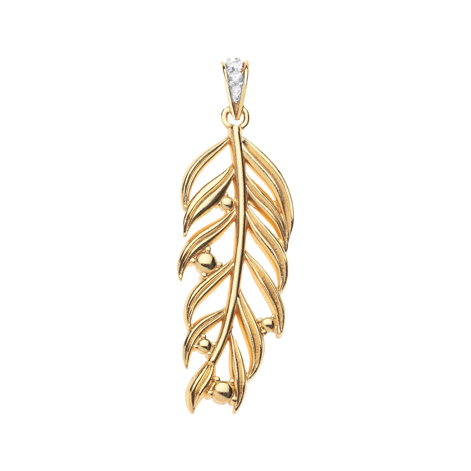 WANDERLUST Palm Leaf Pendant in Lapis and Turquoise - Image 2