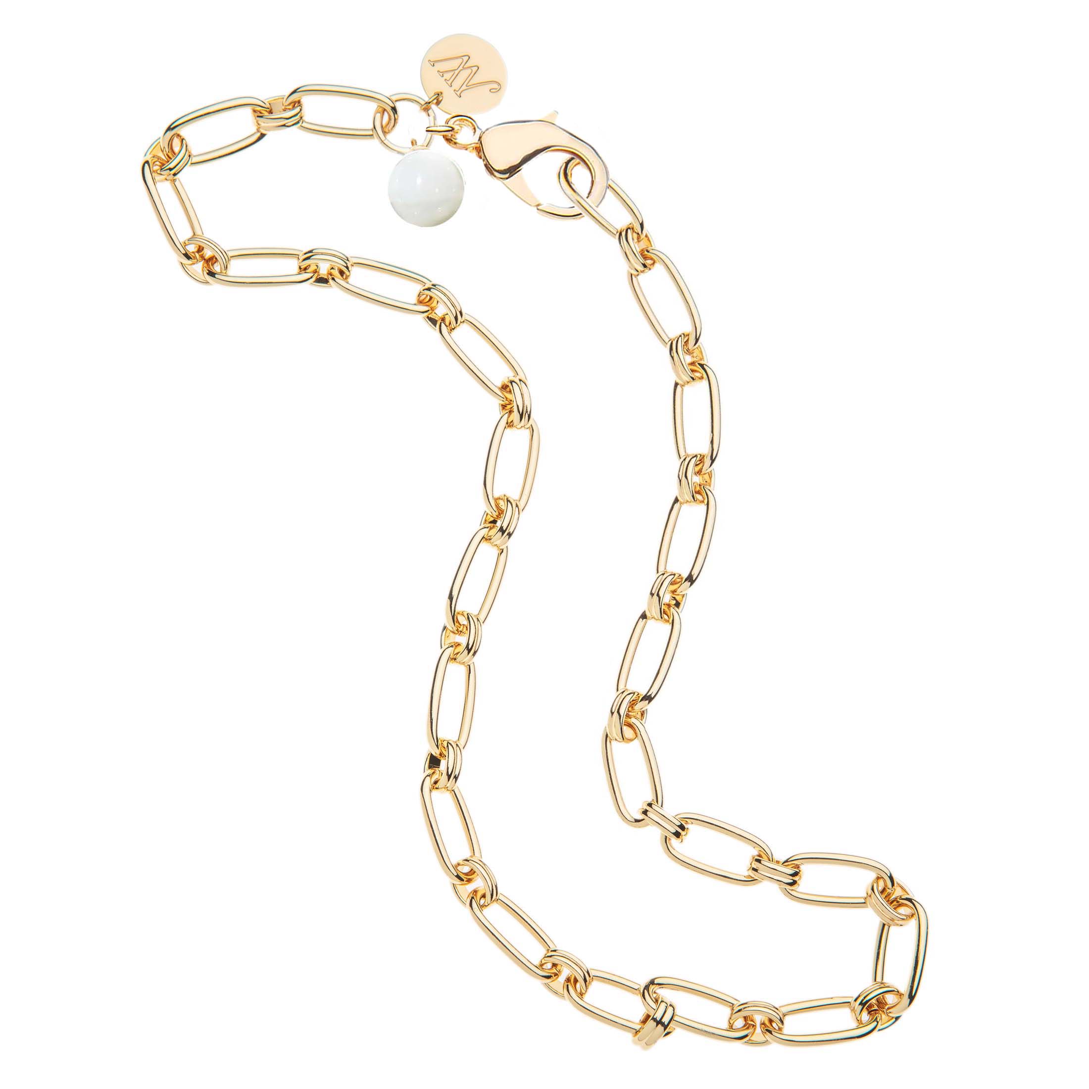 Wheels of Fortune Chain with Mother of Pearl Bead - Image 4